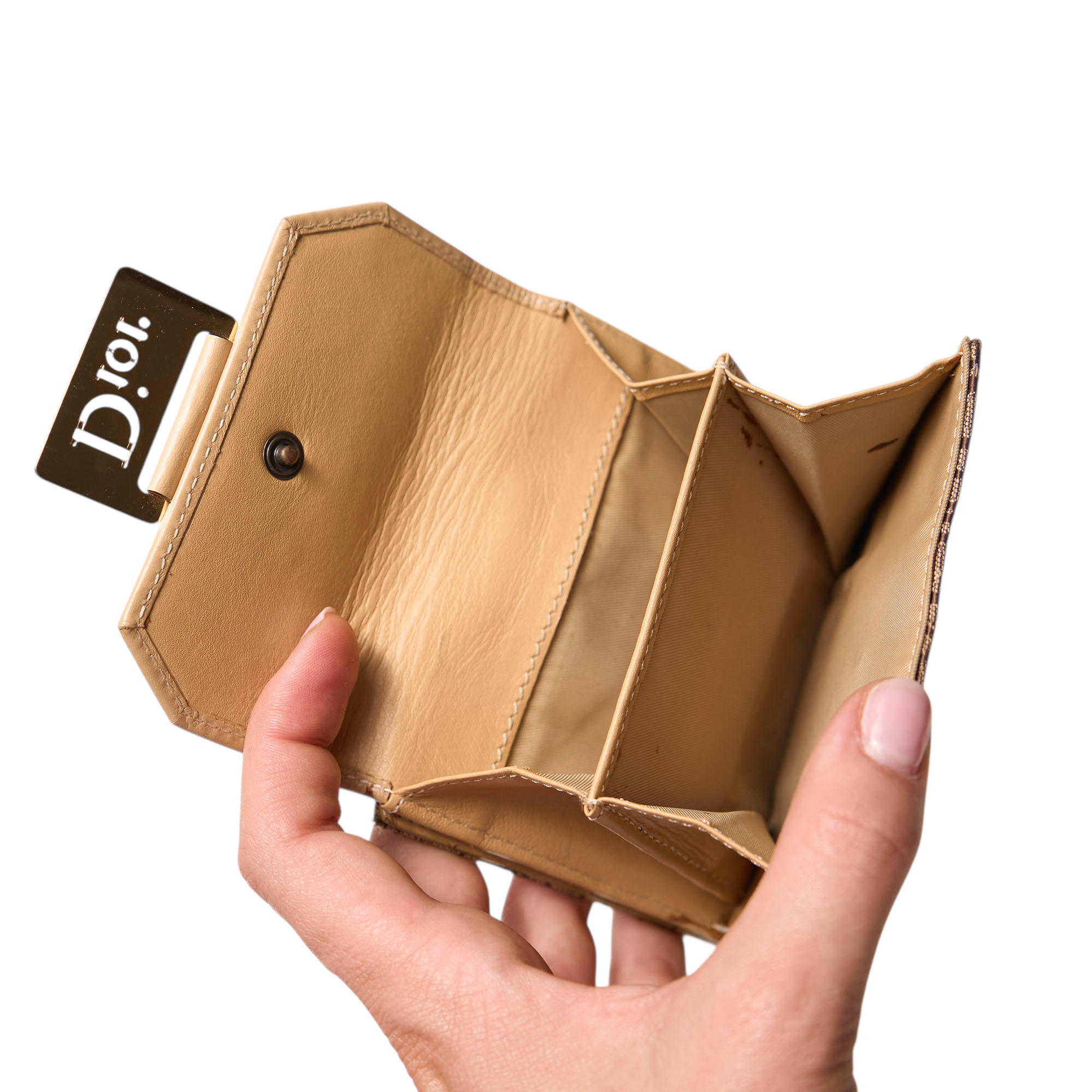 christian dior 2000s brown columbus wallet