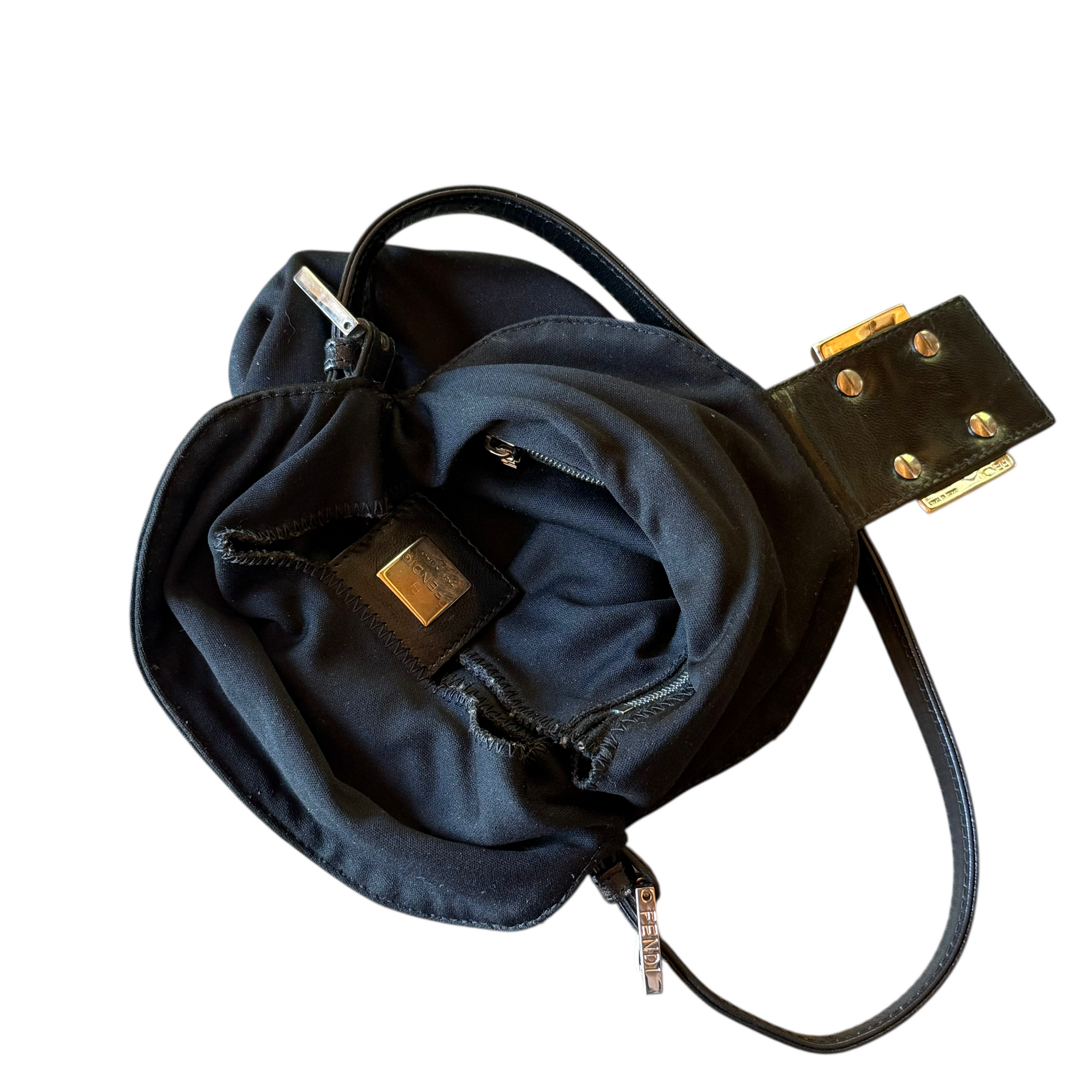 fendi 2000s black mini bag