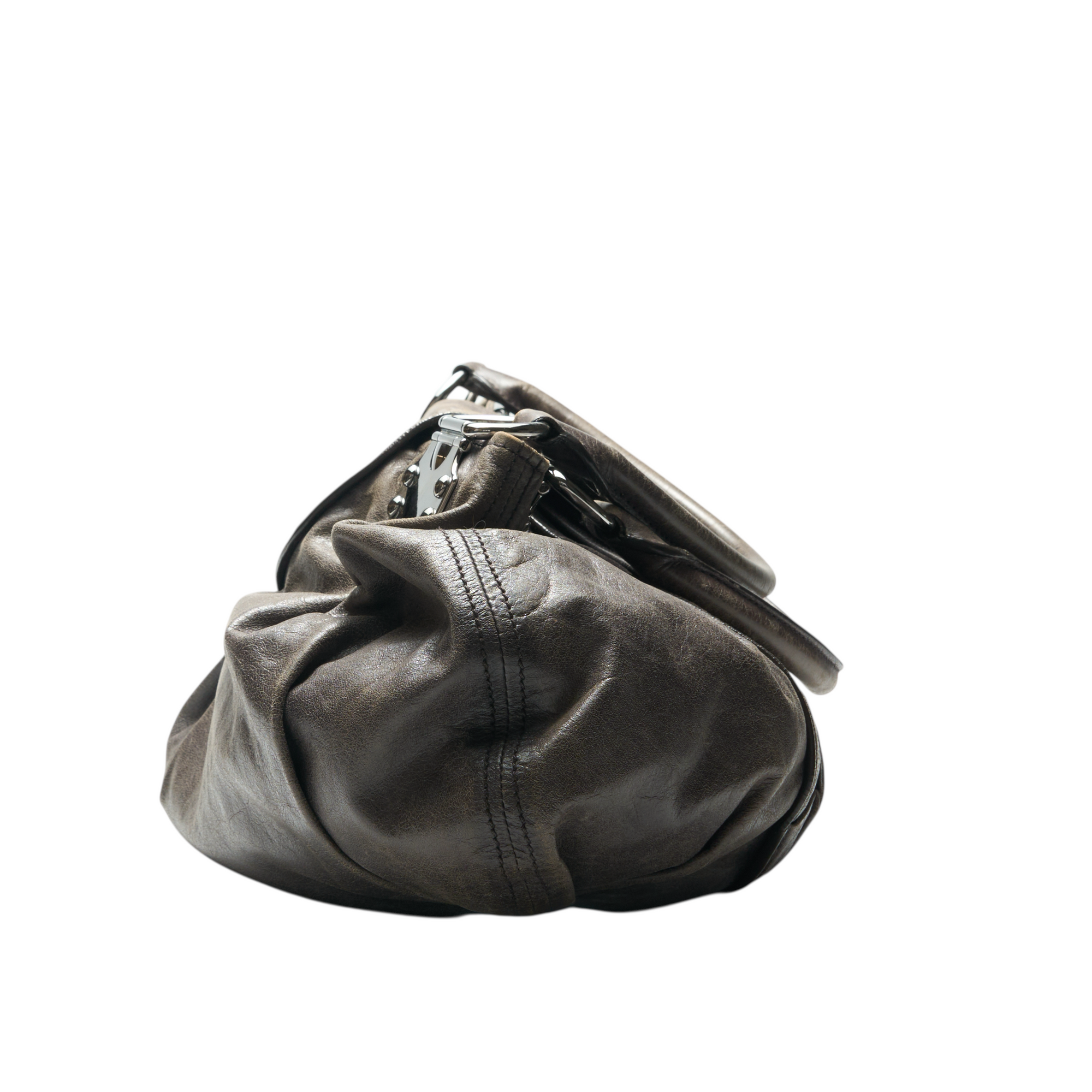 miu miu 2000s gray shoulder bag