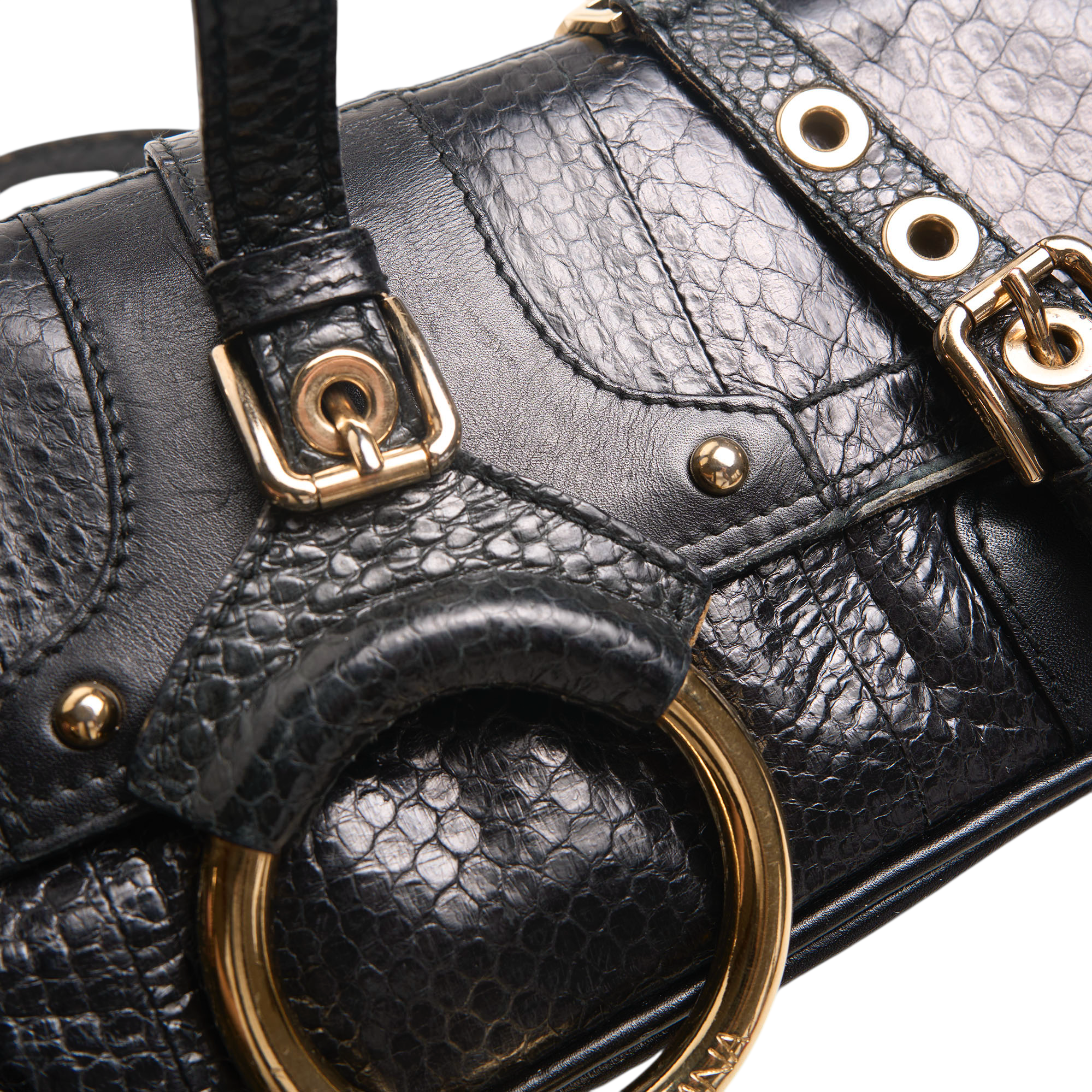 dolce & gabbana 2000s black shoulder bag