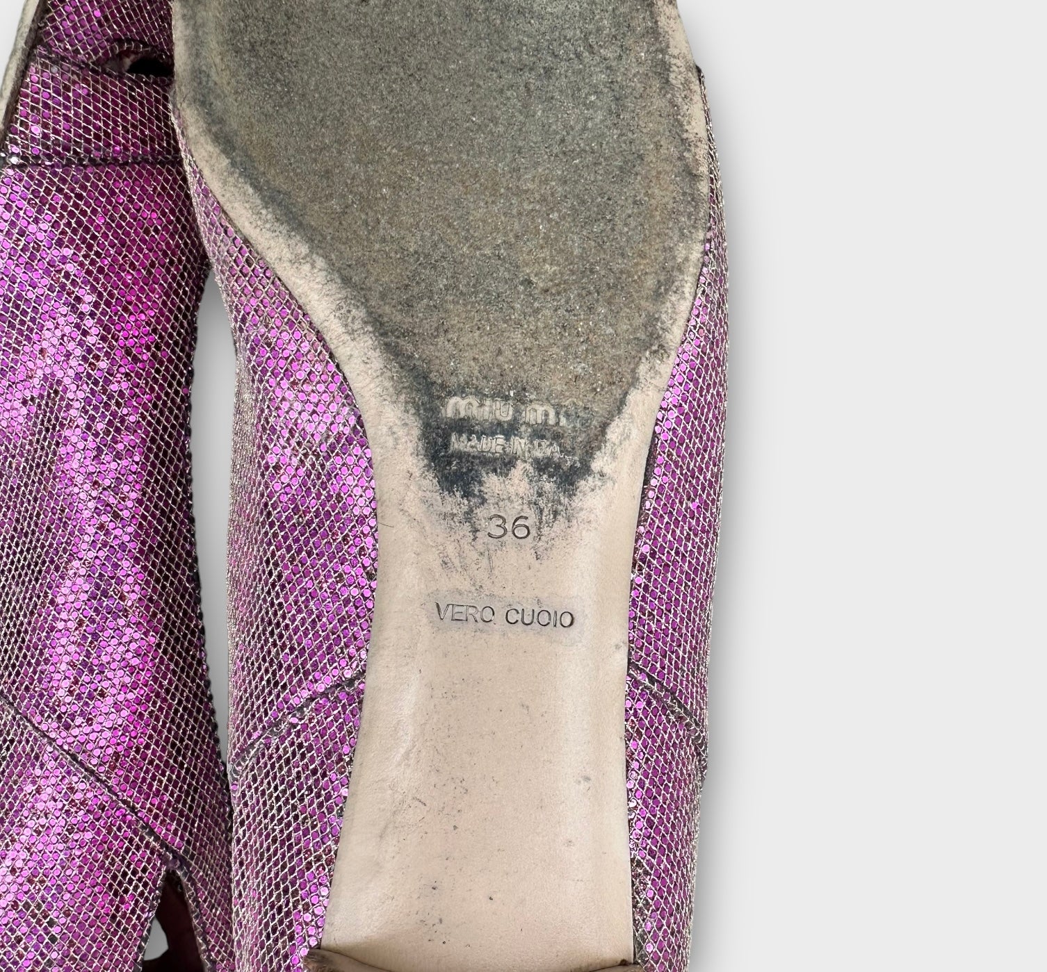 miu miu 2000s pink ballet flats