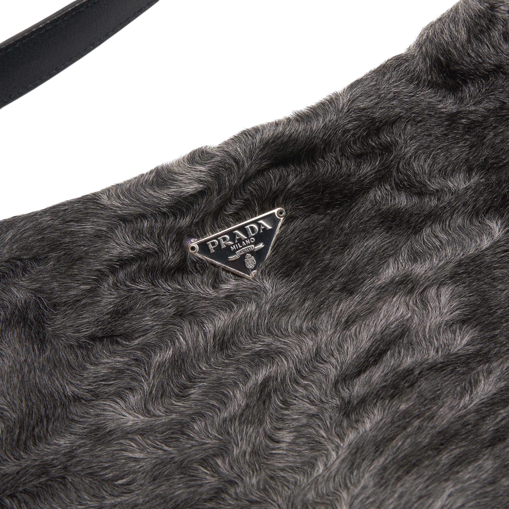 prada 2000s gray shoulder bag