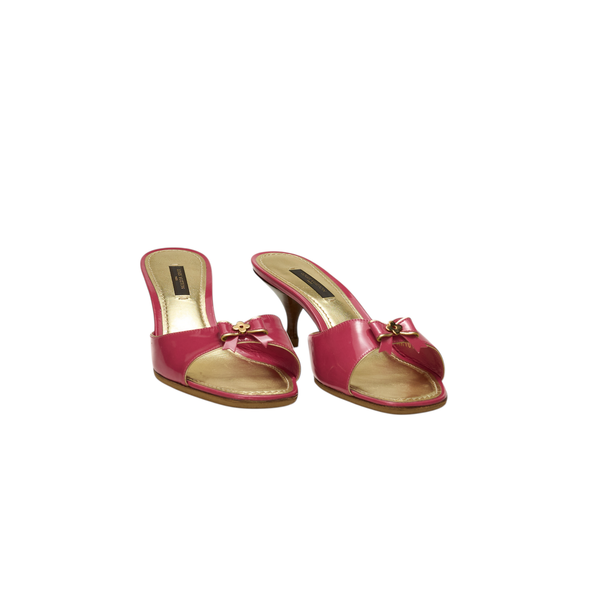 louis vuitton 2000s pink kitten heels