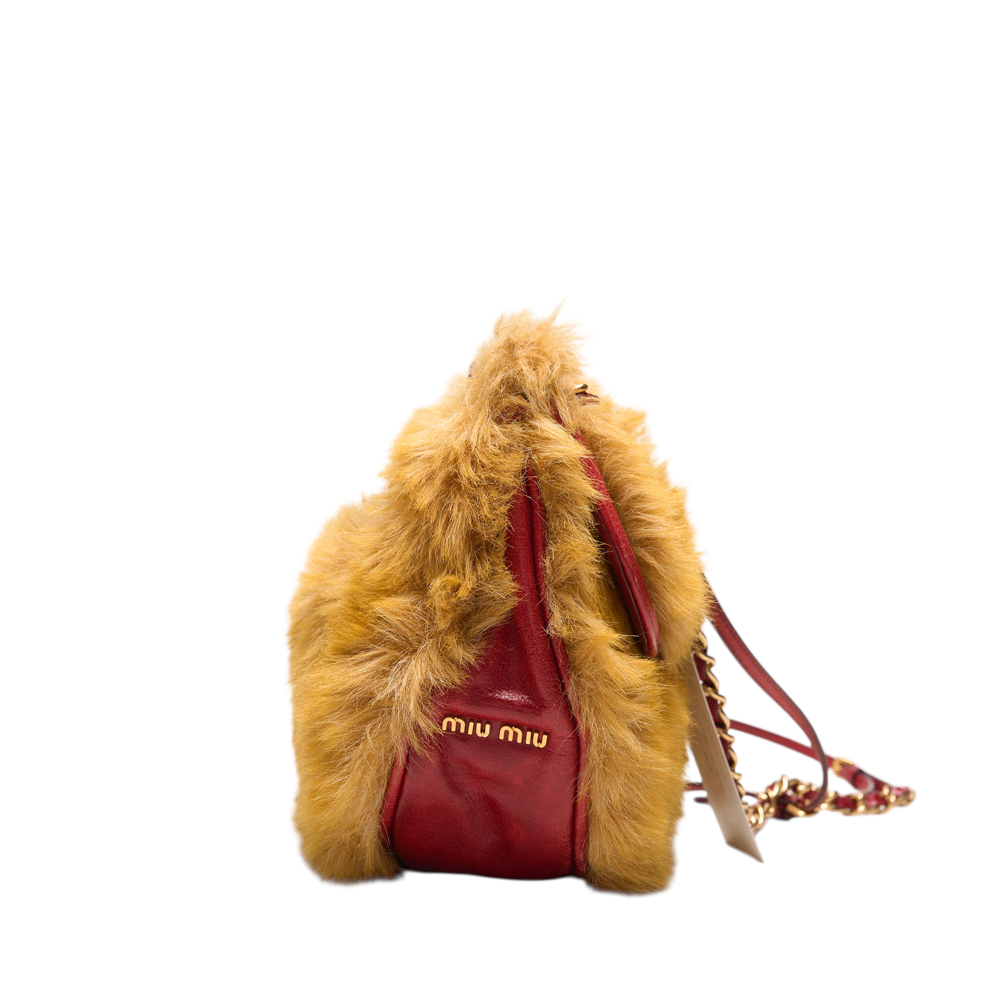 miu miu 2000s yellow bag