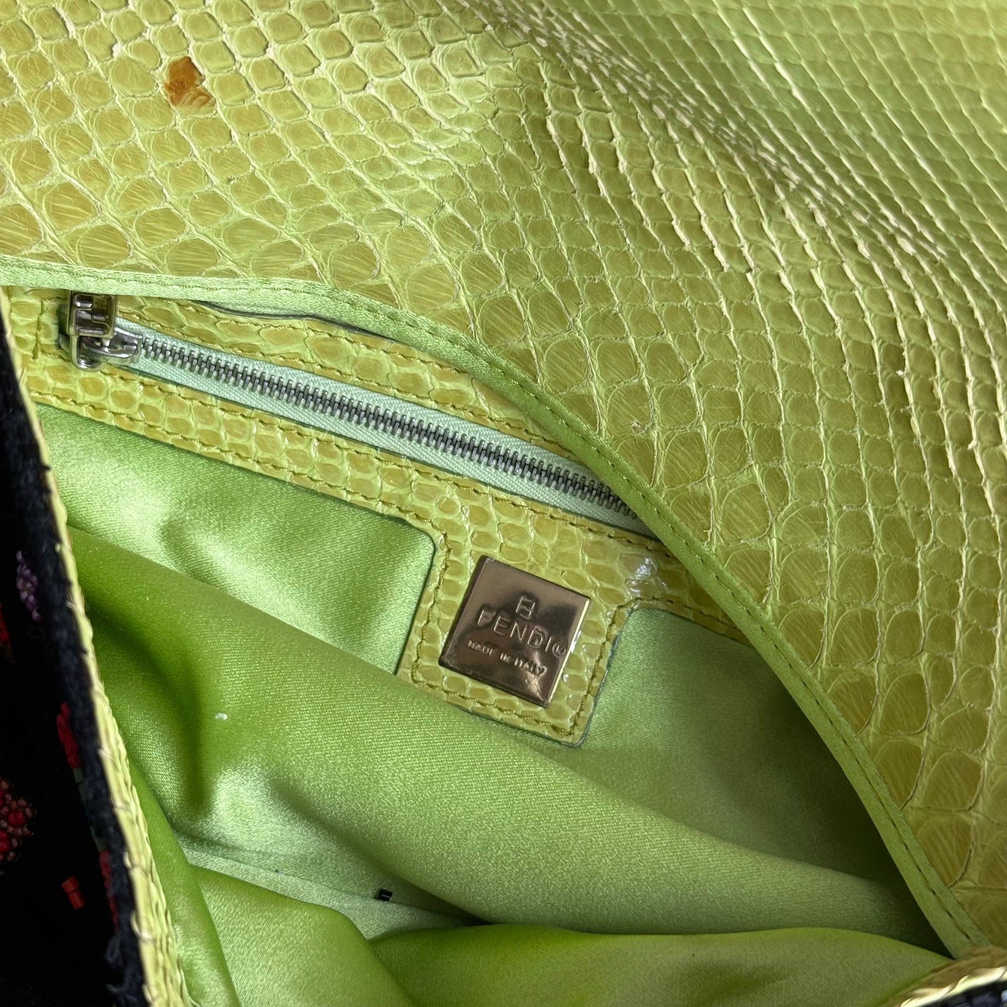 fendi 2000s beaded mamma baguette bag