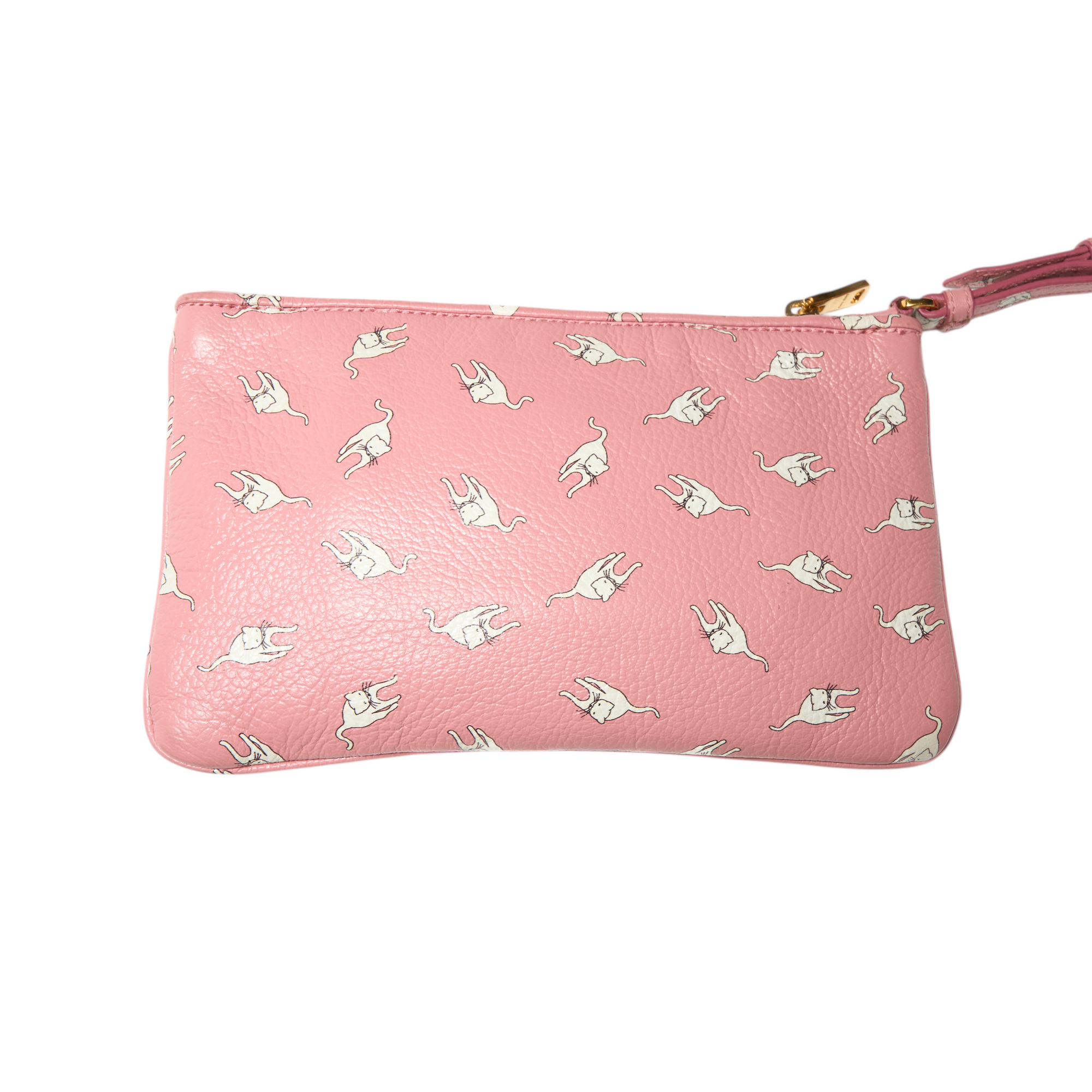 miu miu 2010s pink cat clutch bag