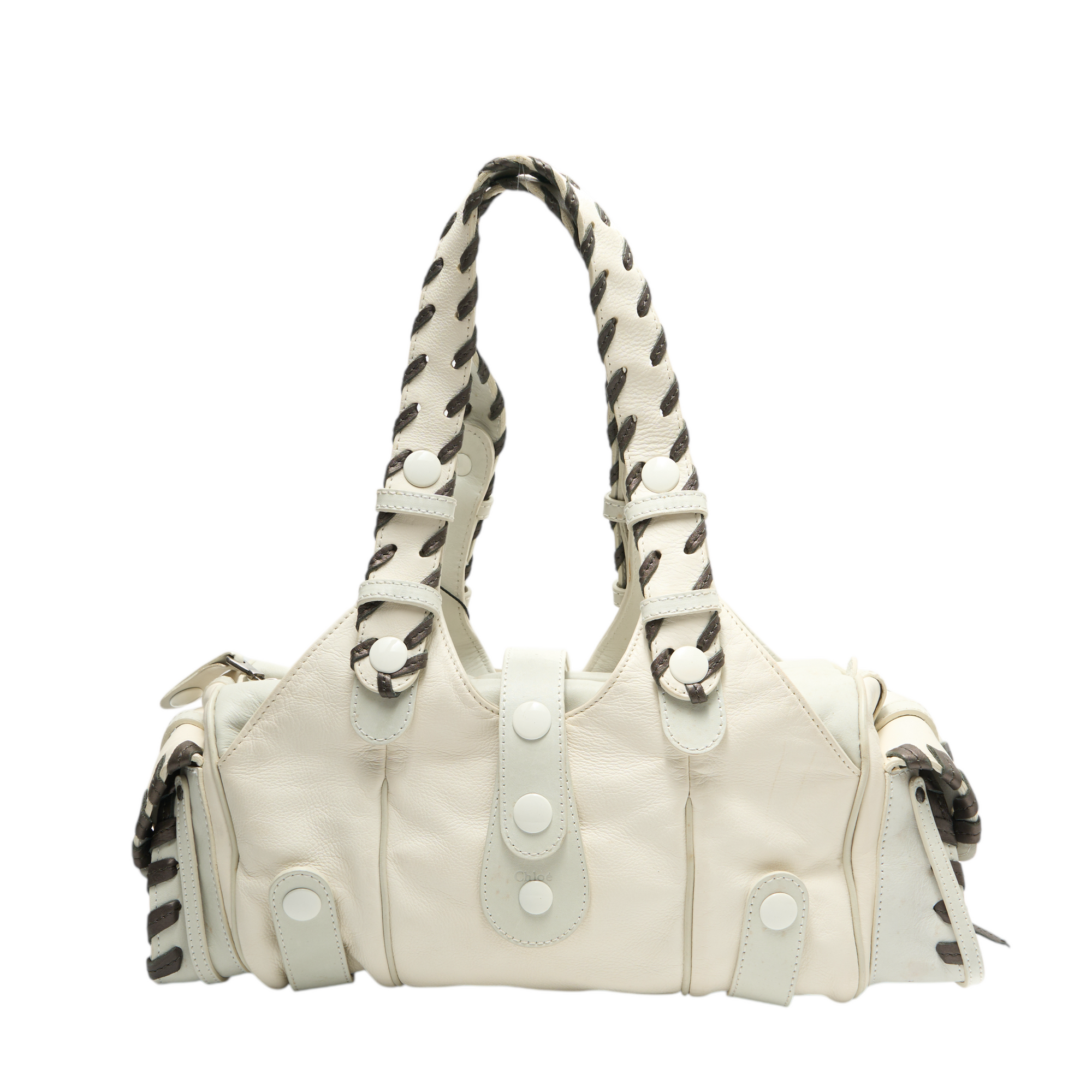 chloé 2000s white silverado bag