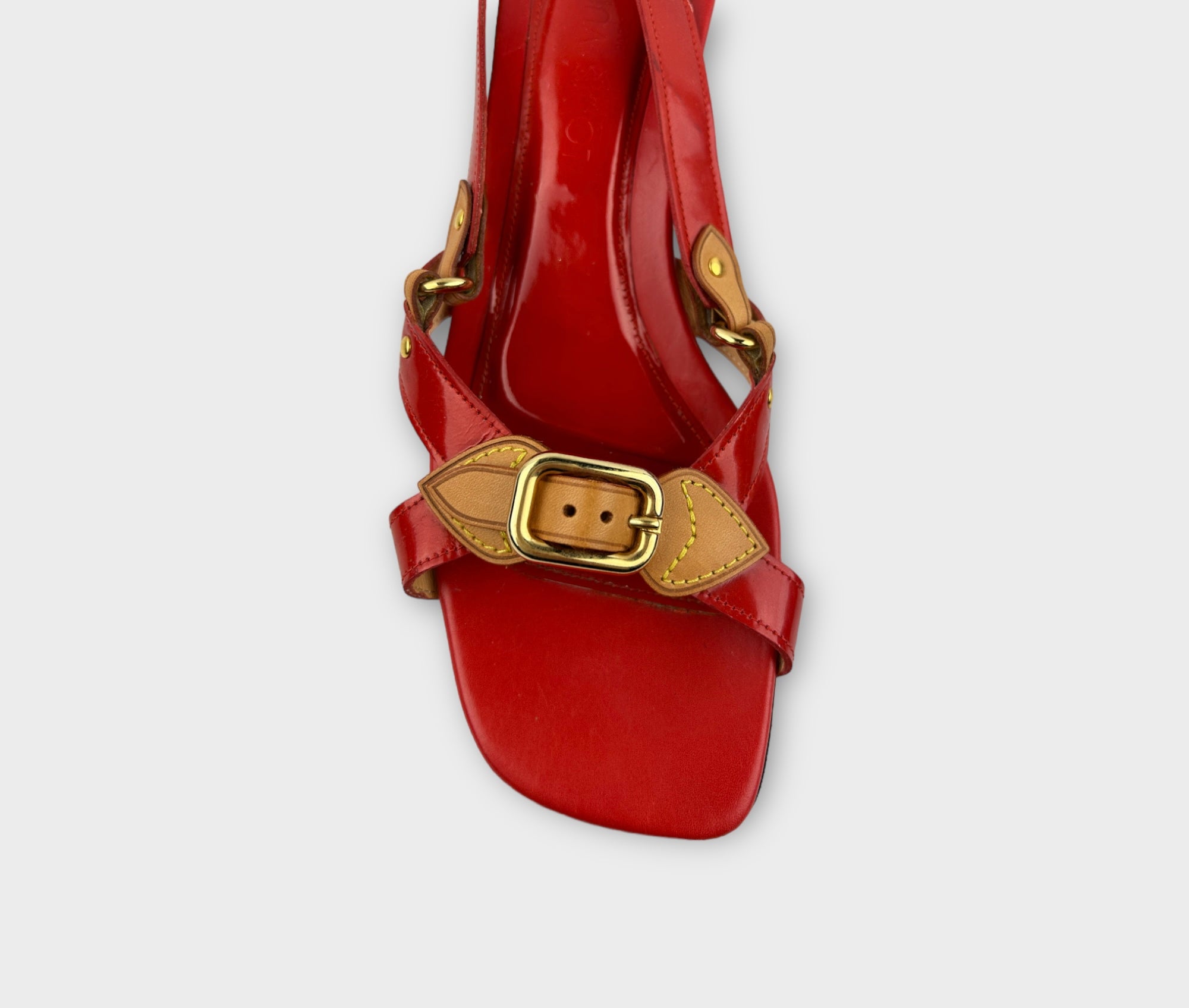 louis vuitton 2000s red heels