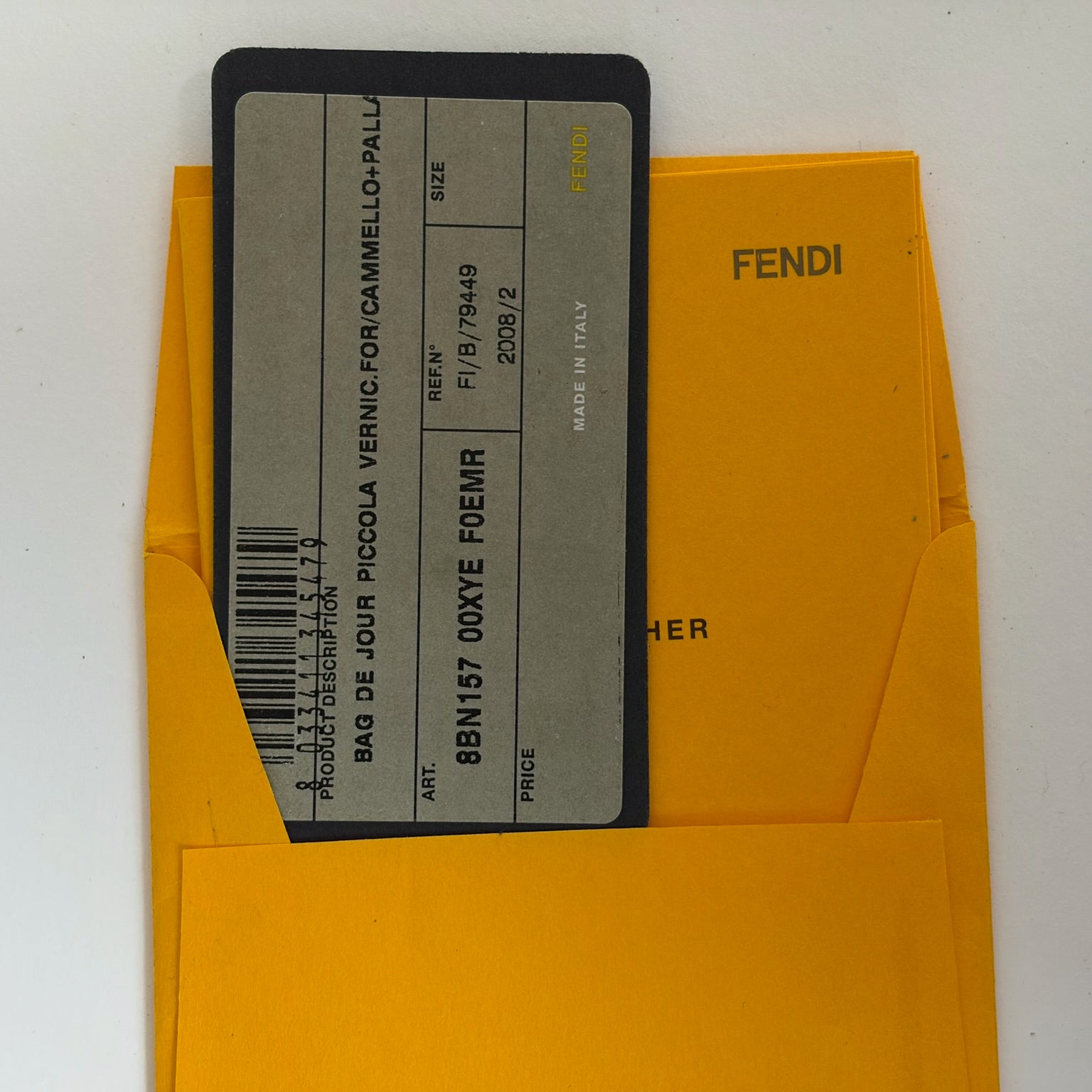 fendi 2000s yellow ethnico bag