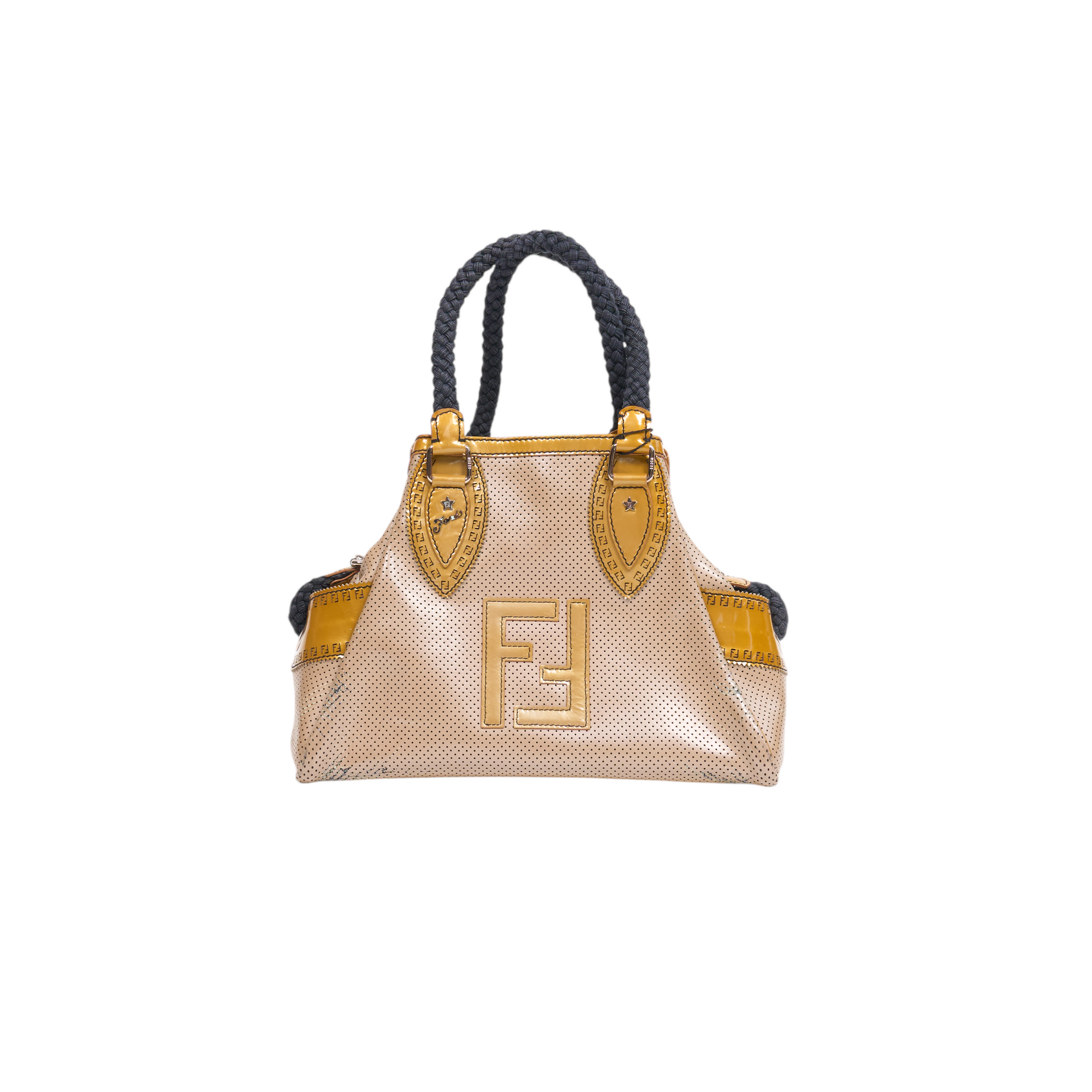 fendi 2000s yellow ethnico bag