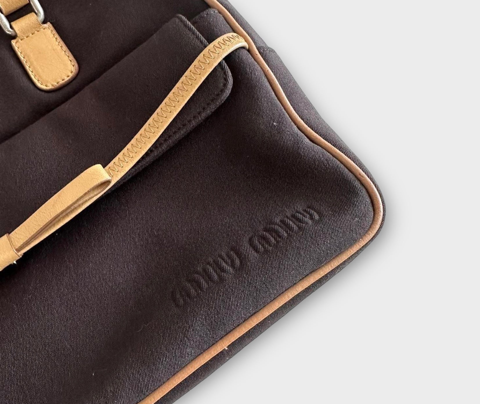 miu miu FW 2000 brown bow shoulder bag