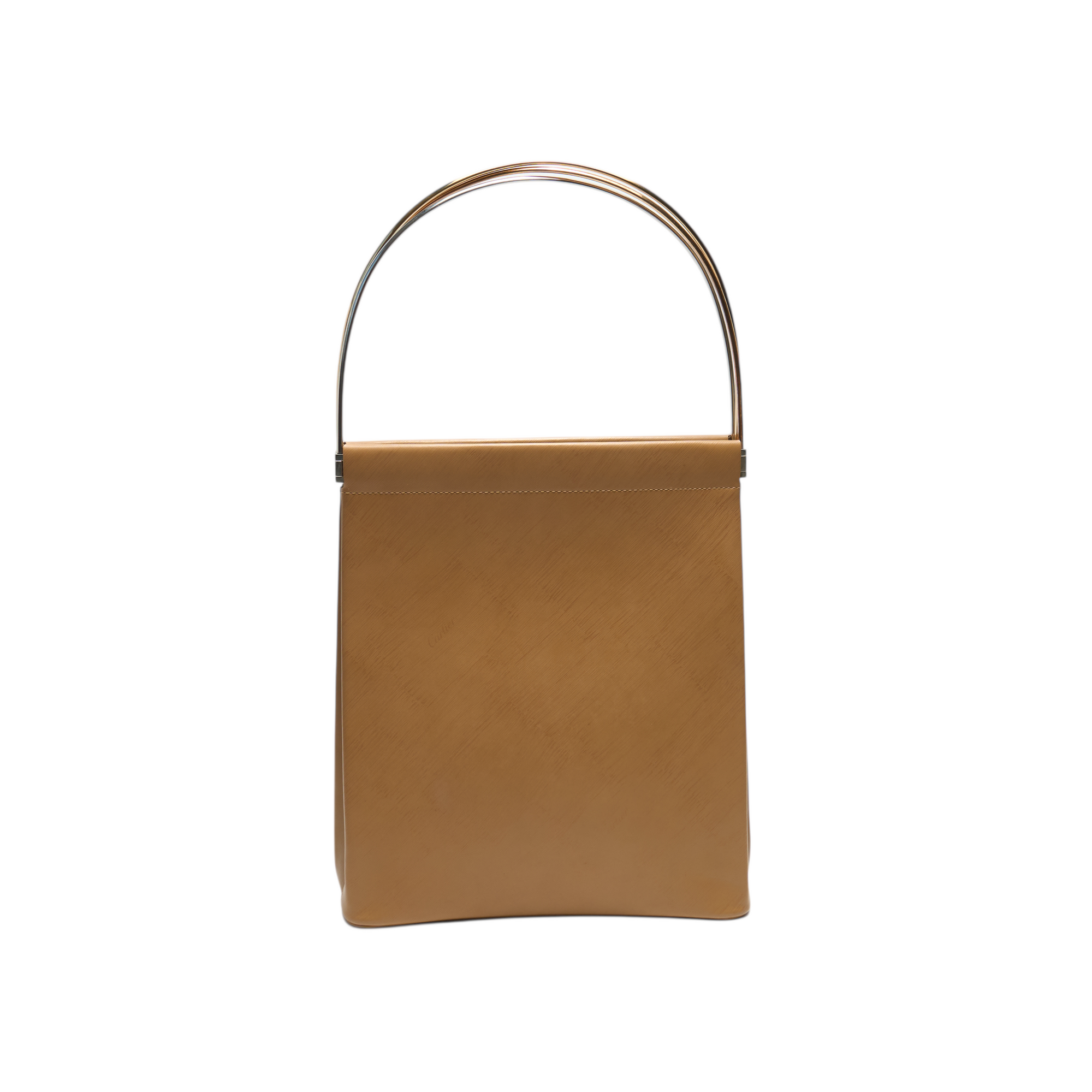 cartier 2000s tan hand bag
