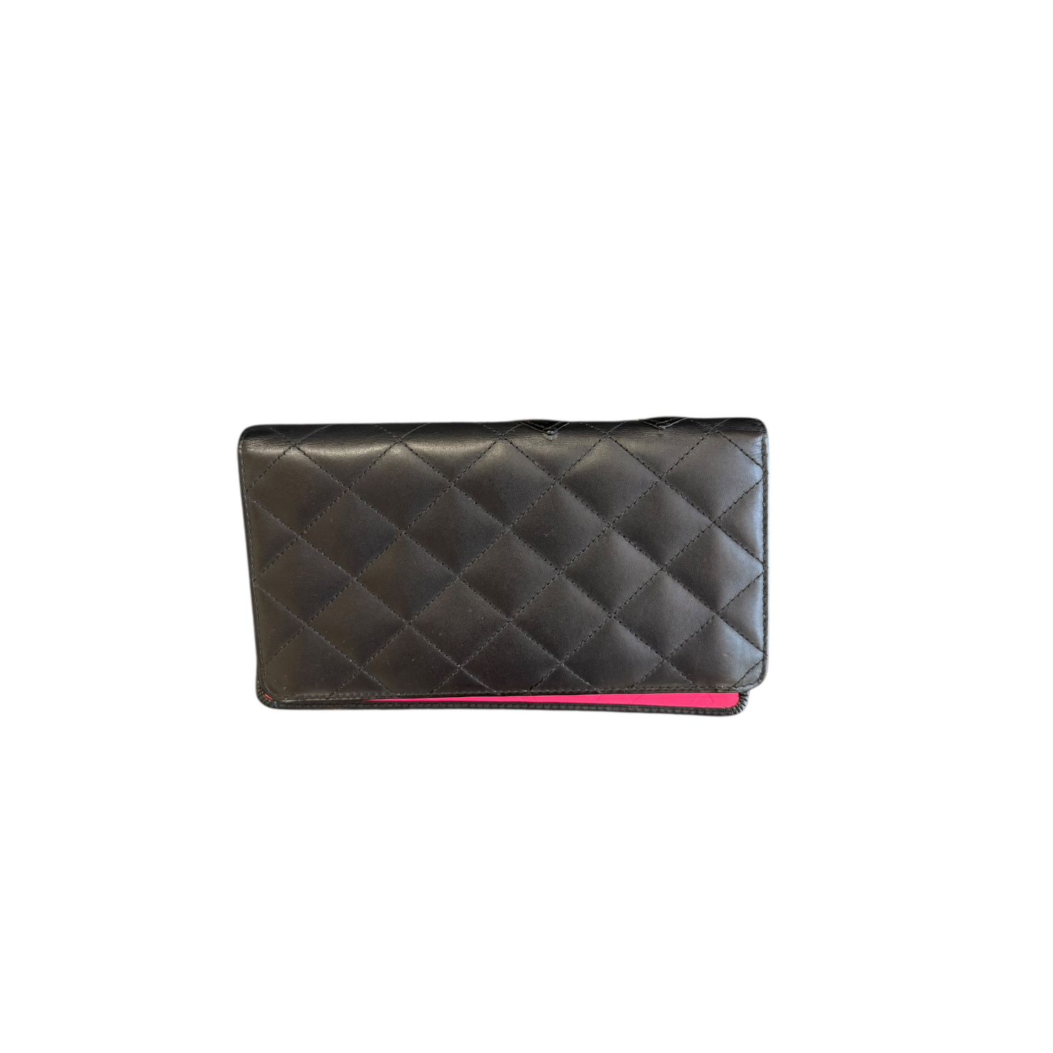 chanel 2000s black cambon wallet