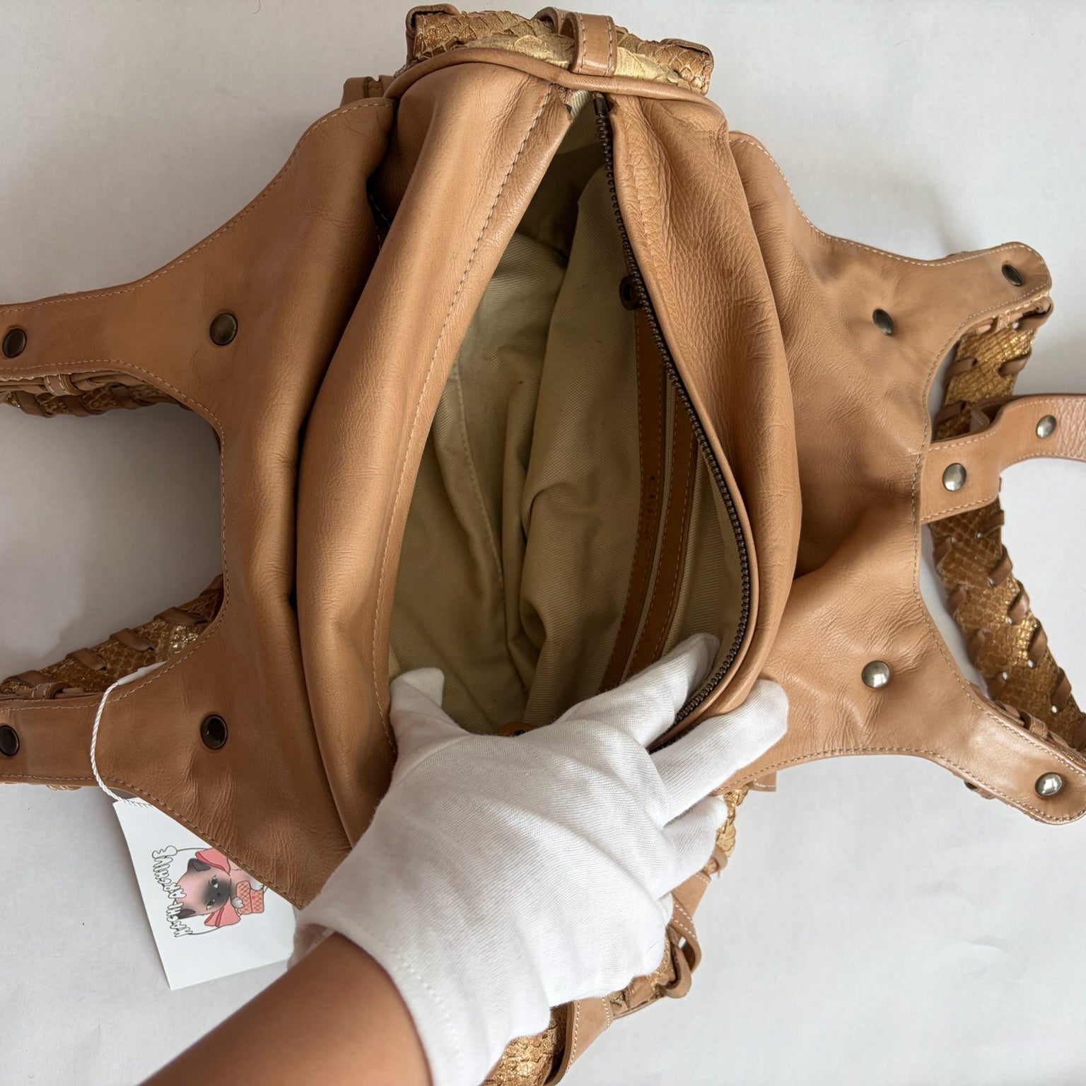 chloé 2000s gold silverado bag