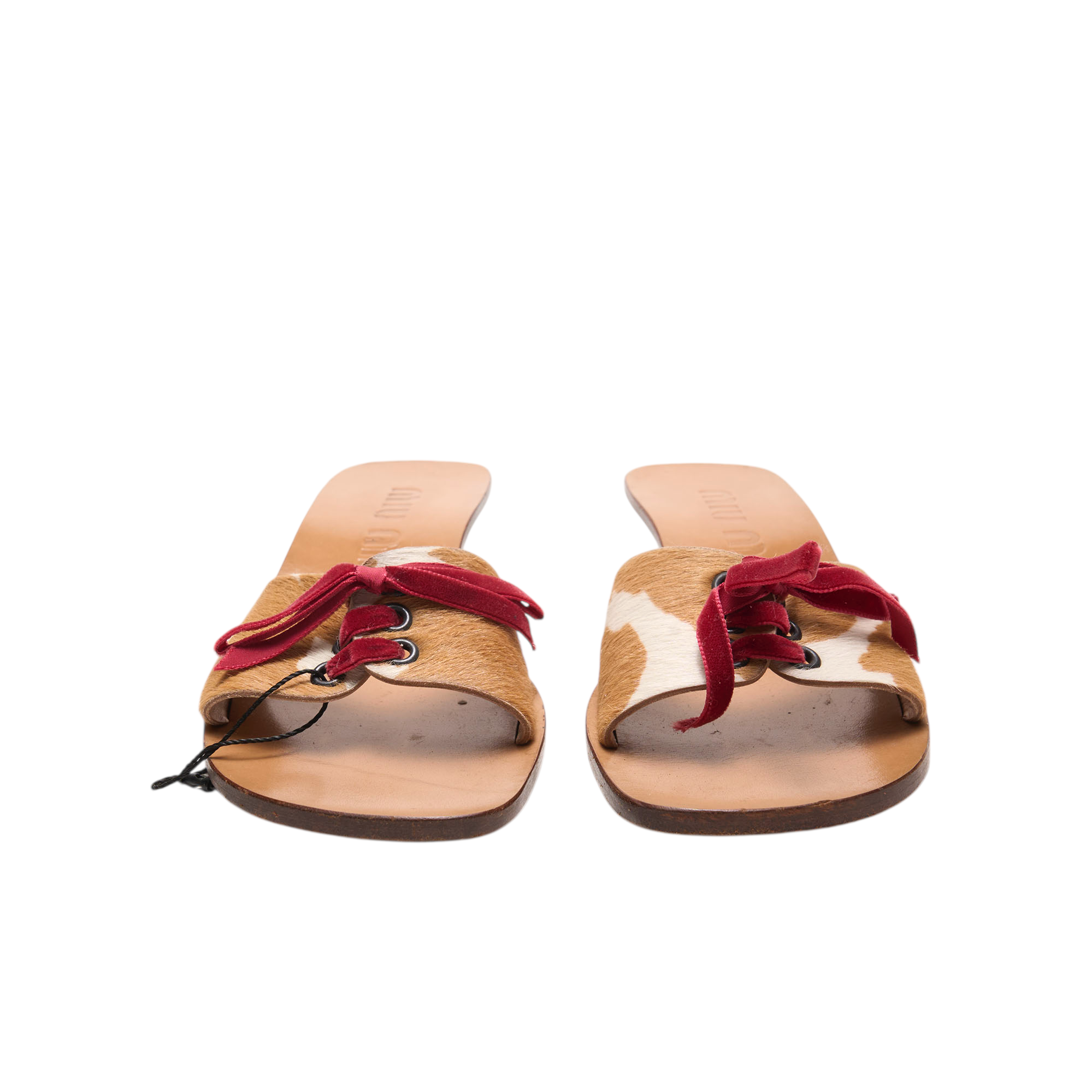 miu miu 2000s pony hair bow heels