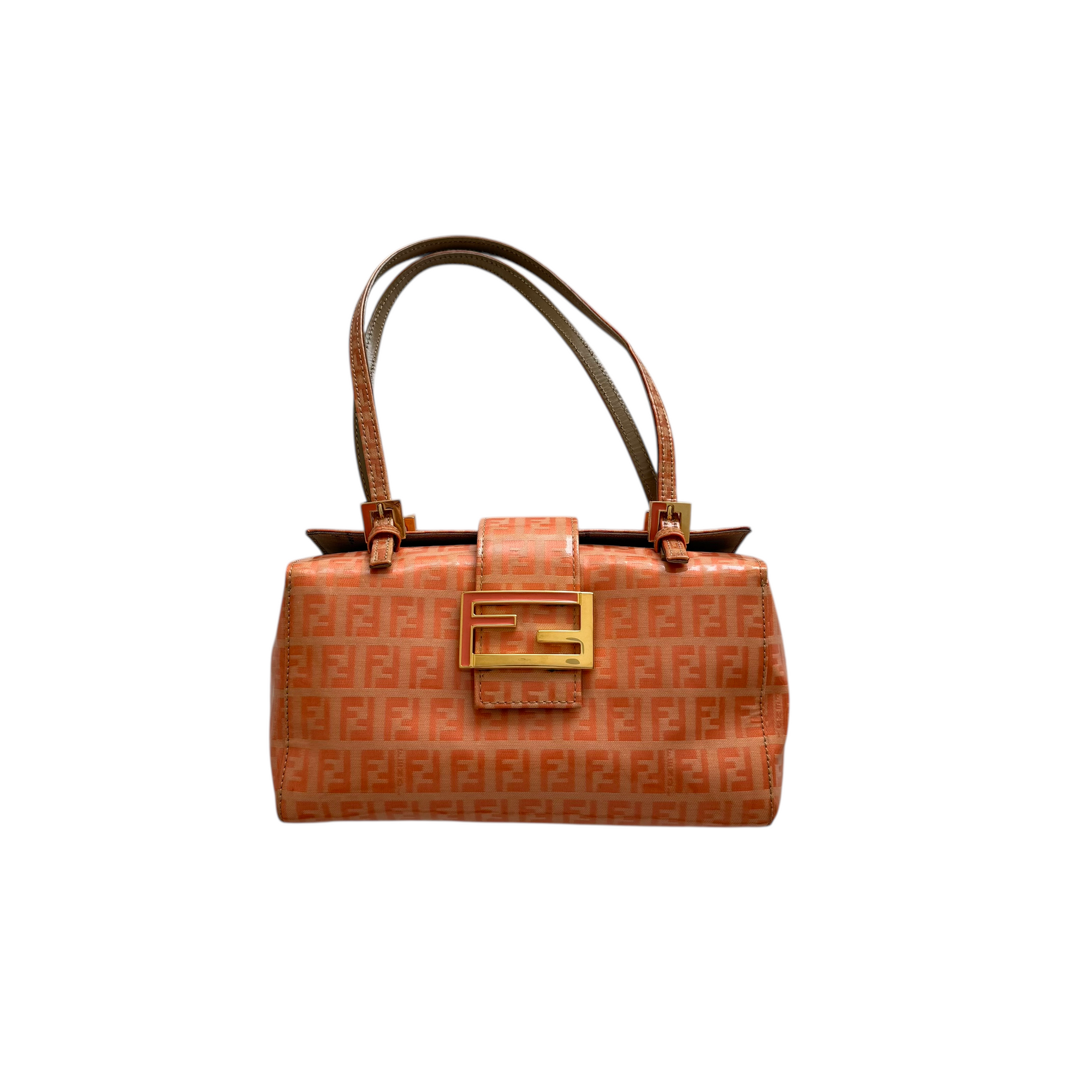 fendi 2000s orange baguette bag