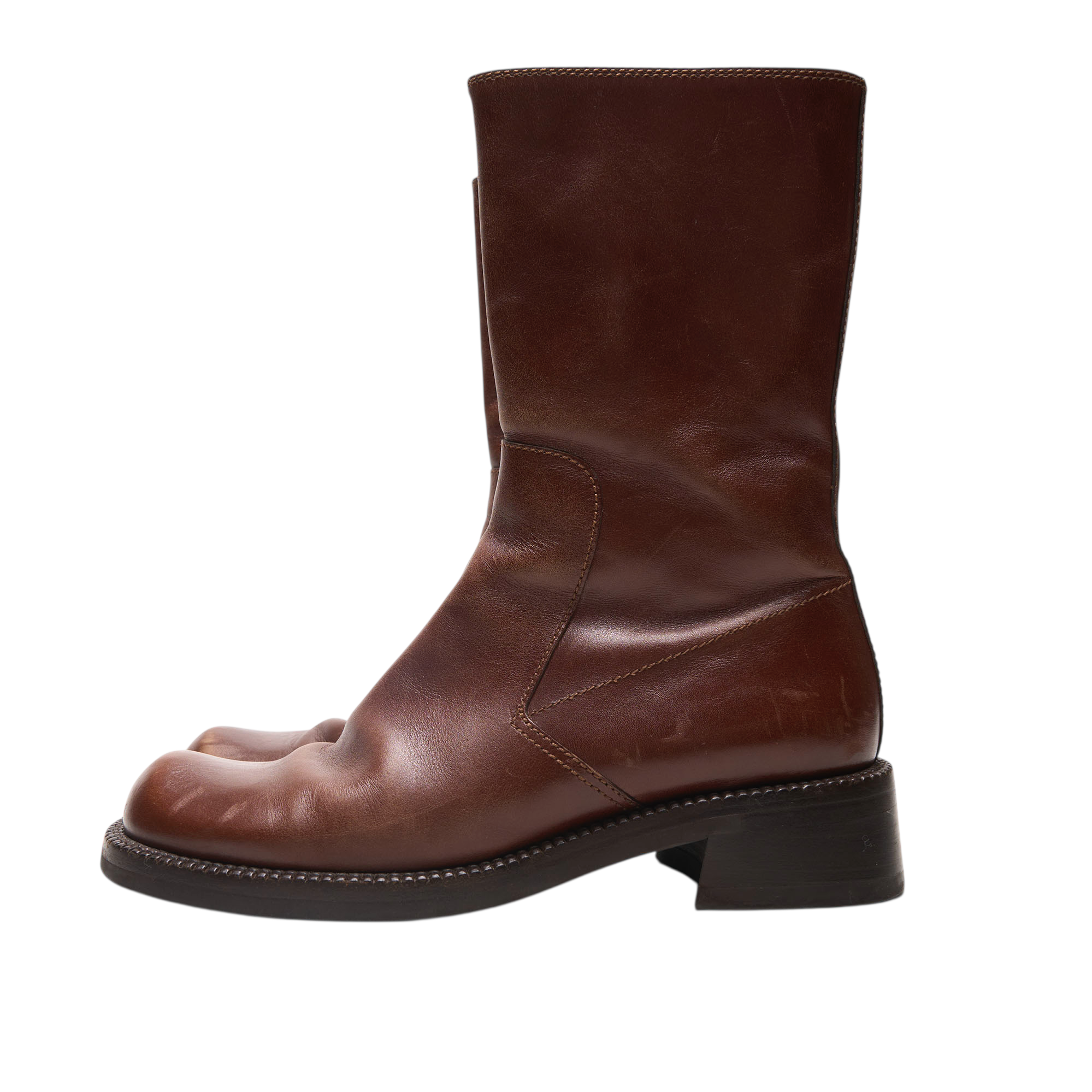 prada 2000s brown boots