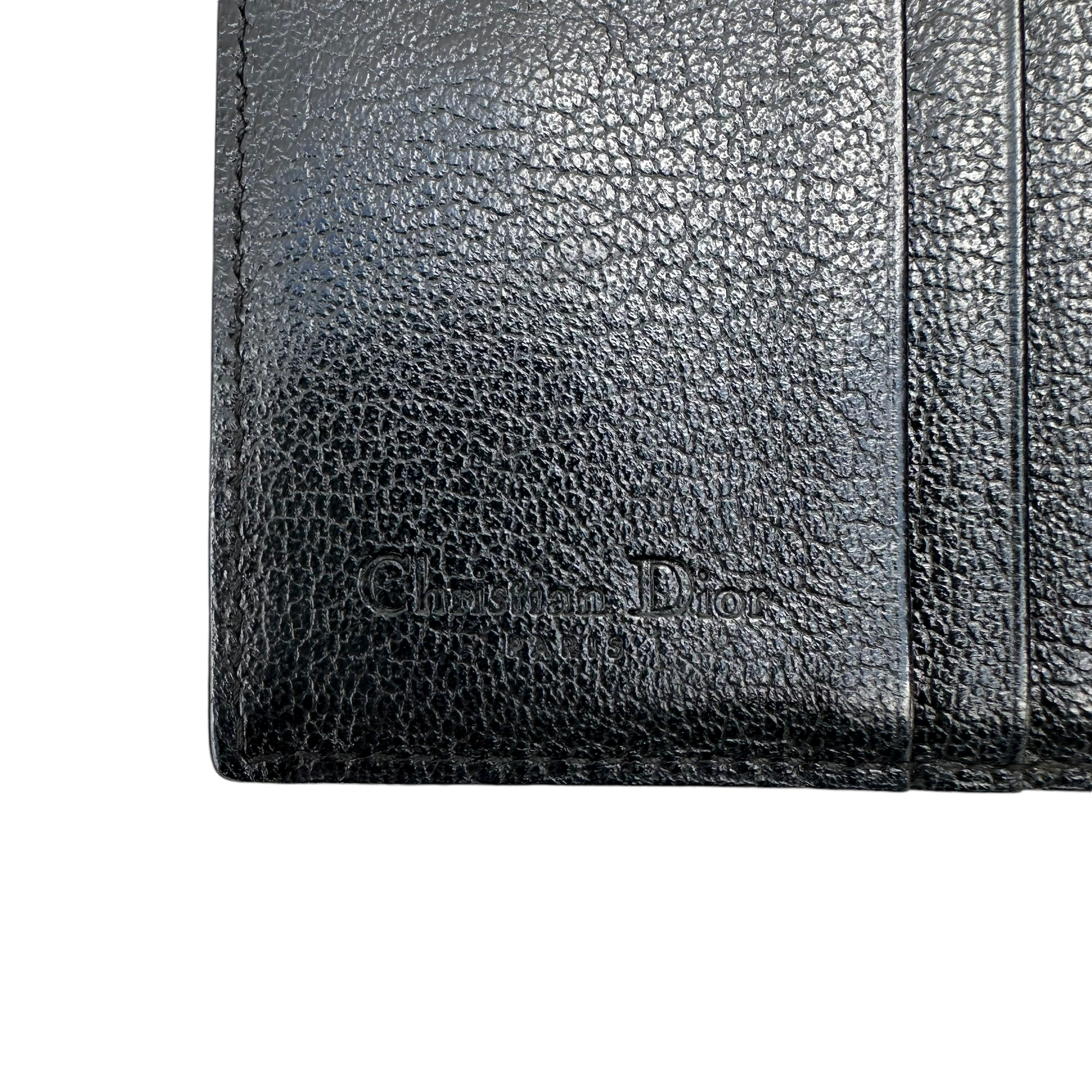 christian dior 2000s black trotter wallet