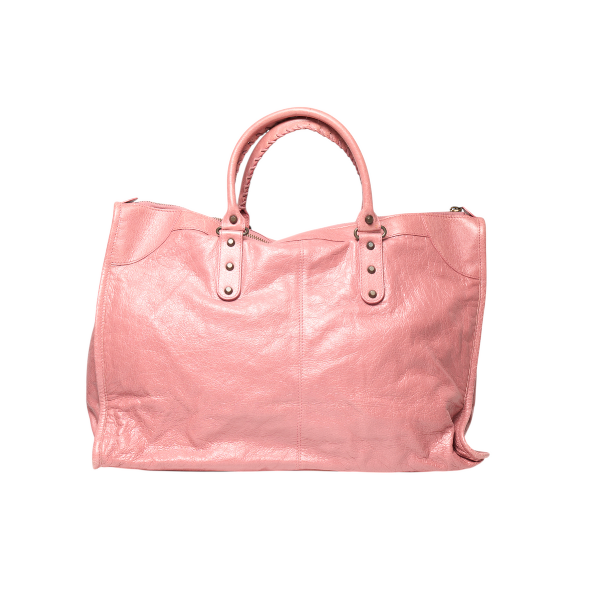 balenciaga 2000s pink weekender bag