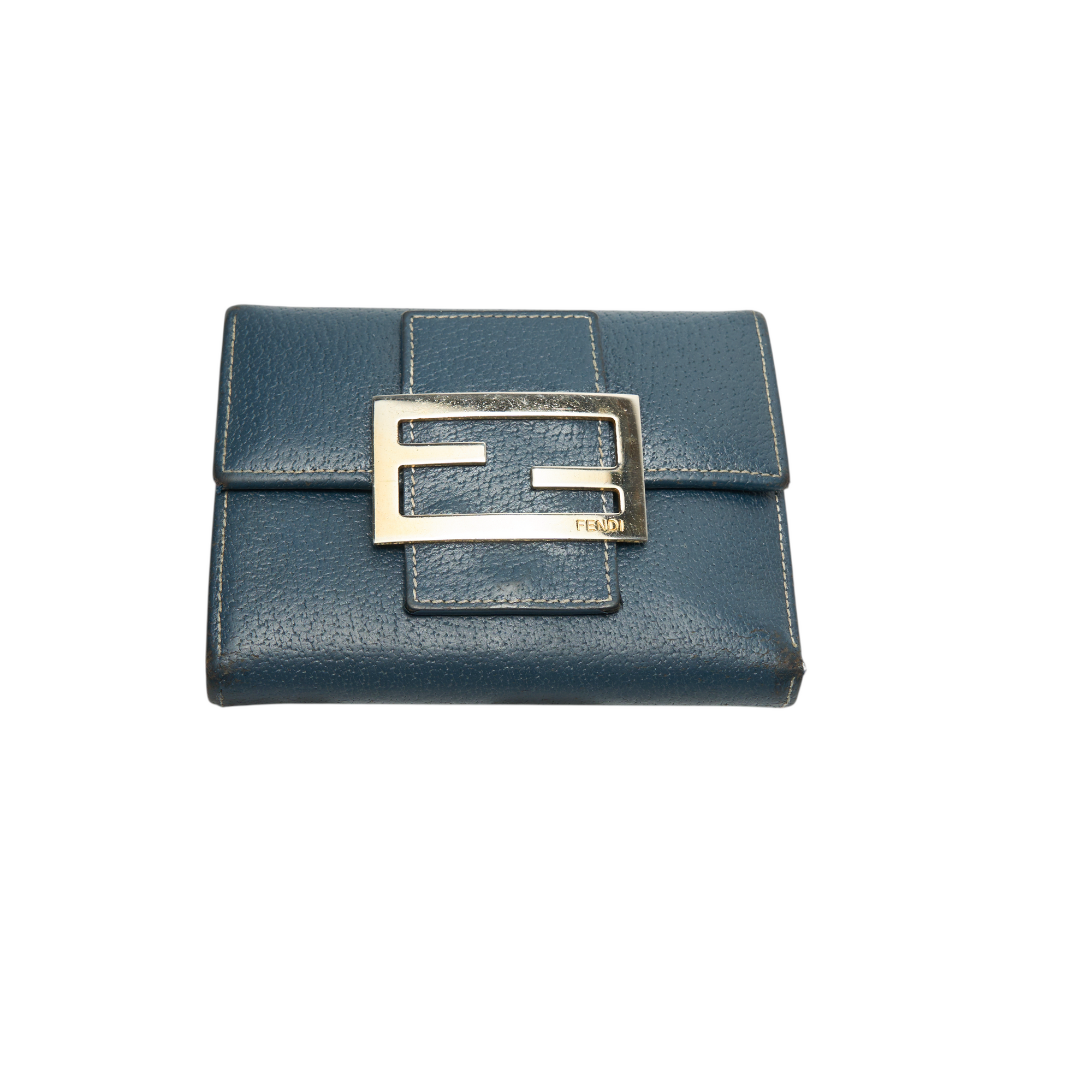 fendi 2000s gray baguette wallet