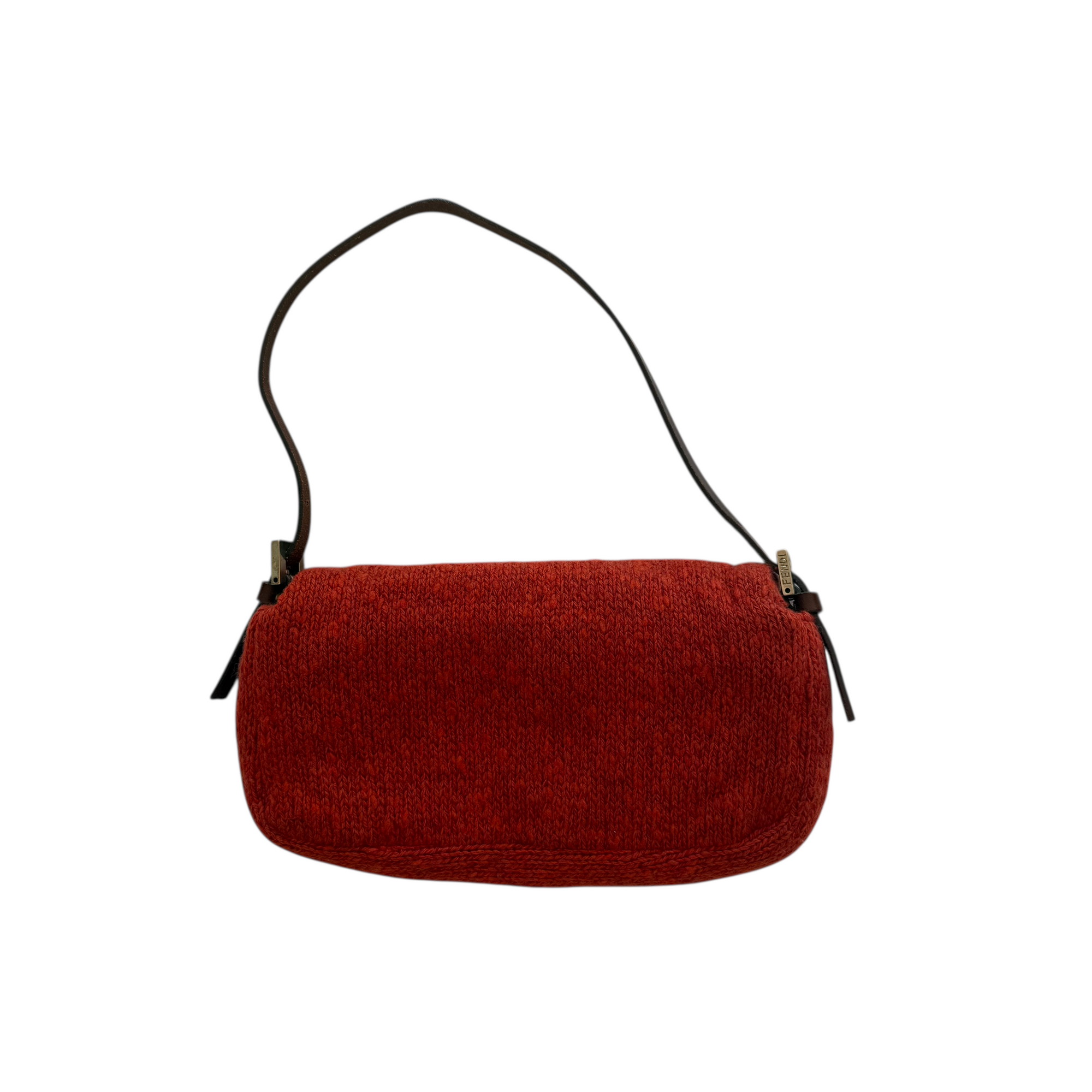 fendi 2000s red baguette bag