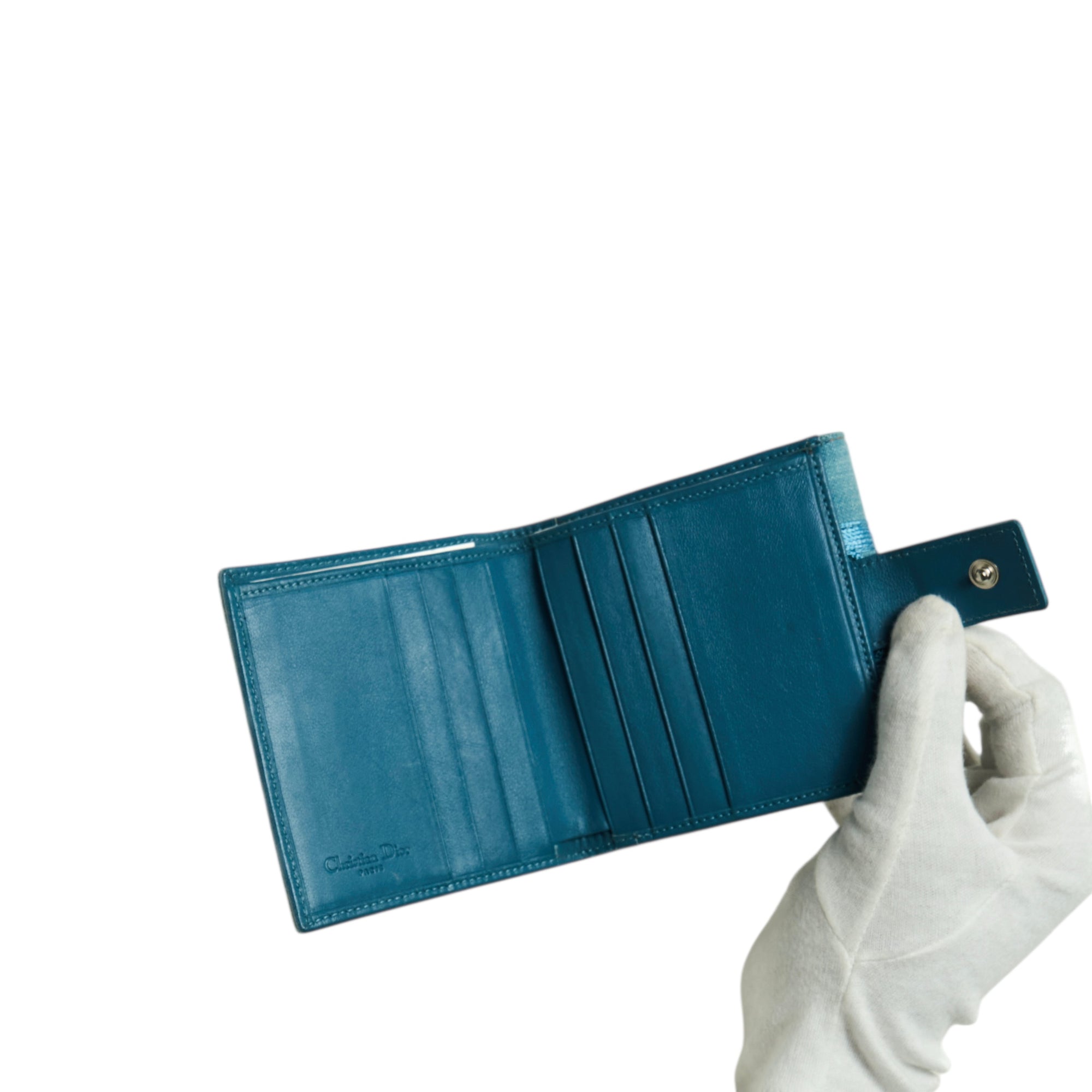 christian dior 2000s denim wallet