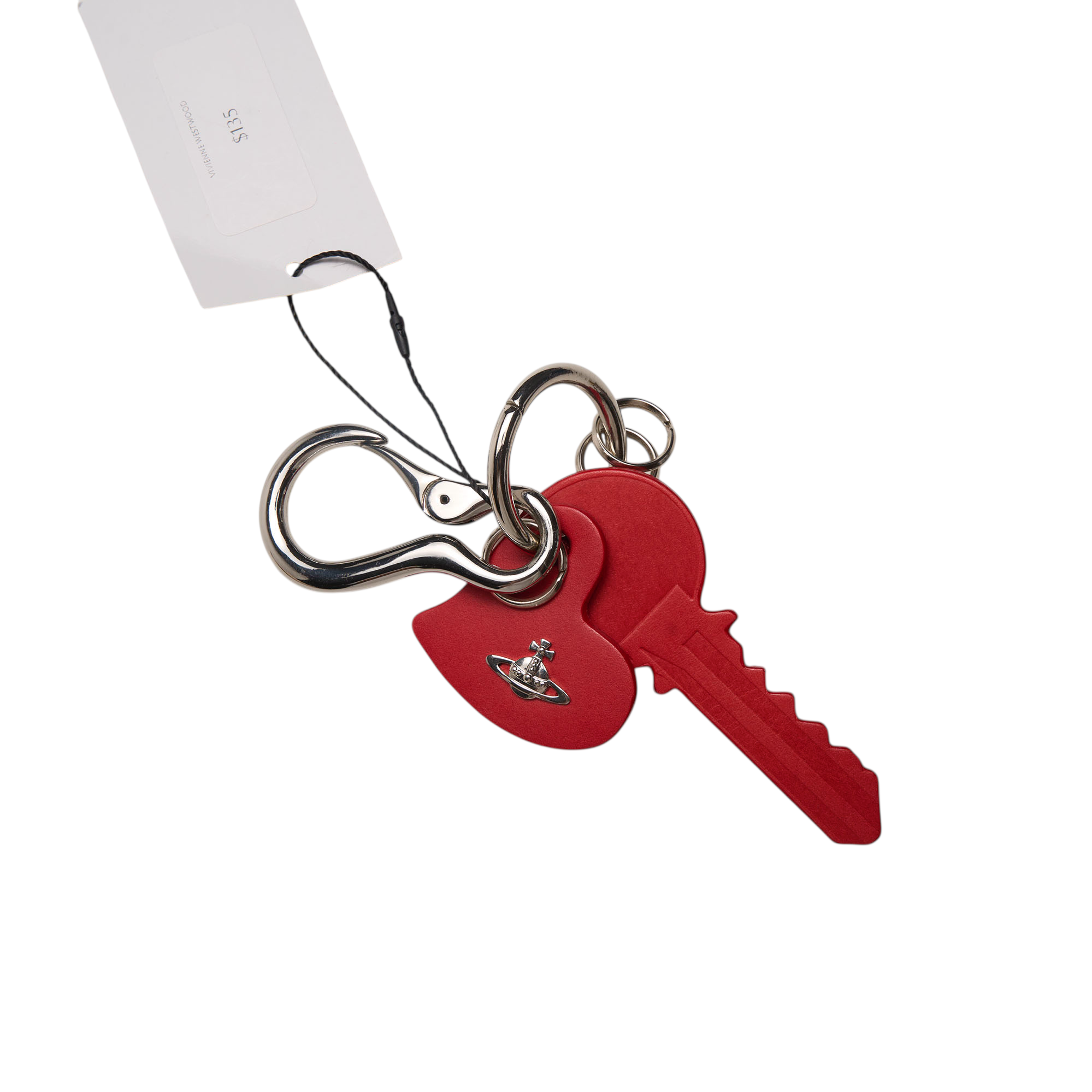 vivienne westwood red heart keychain