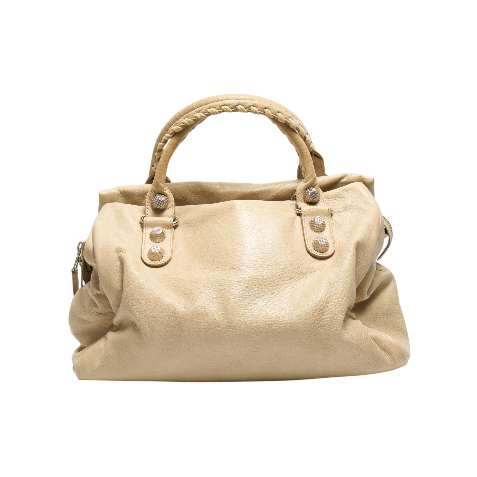 balenciaga 2000s cream motorcycle bag