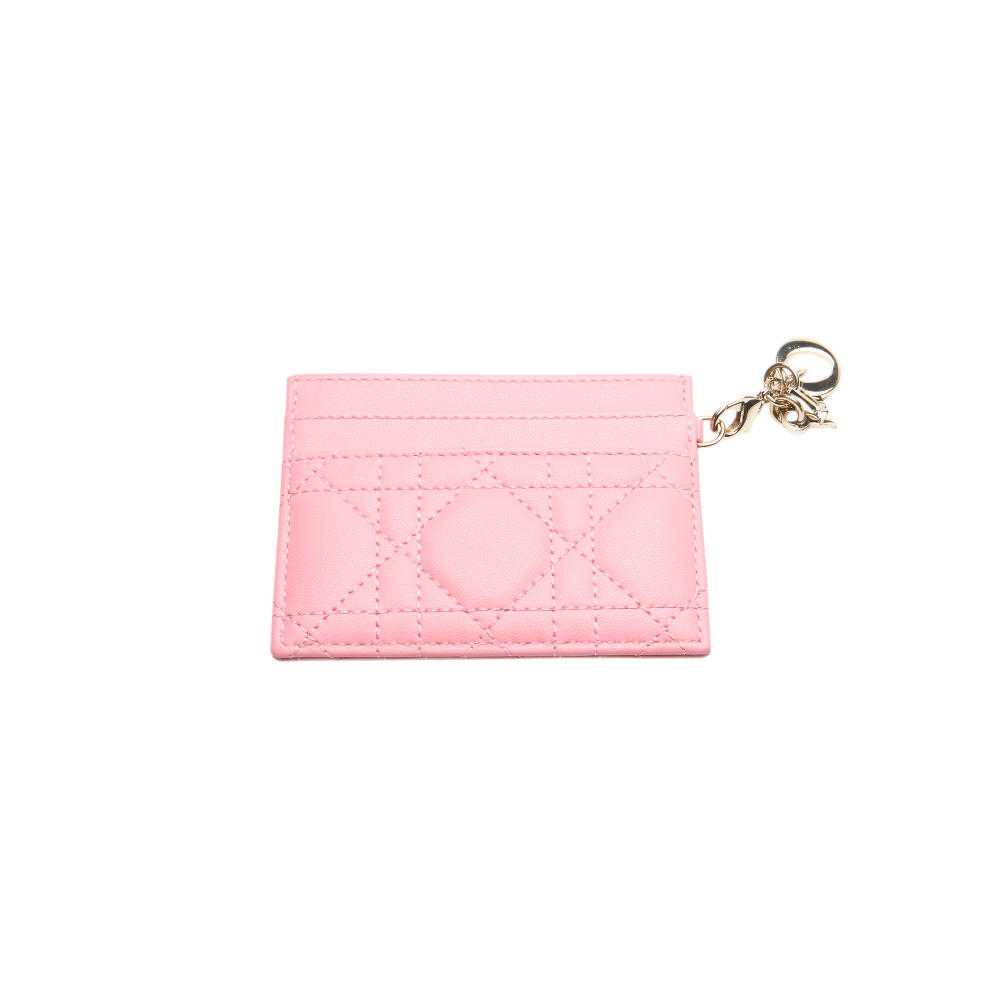 christian dior pink cannage cardholder