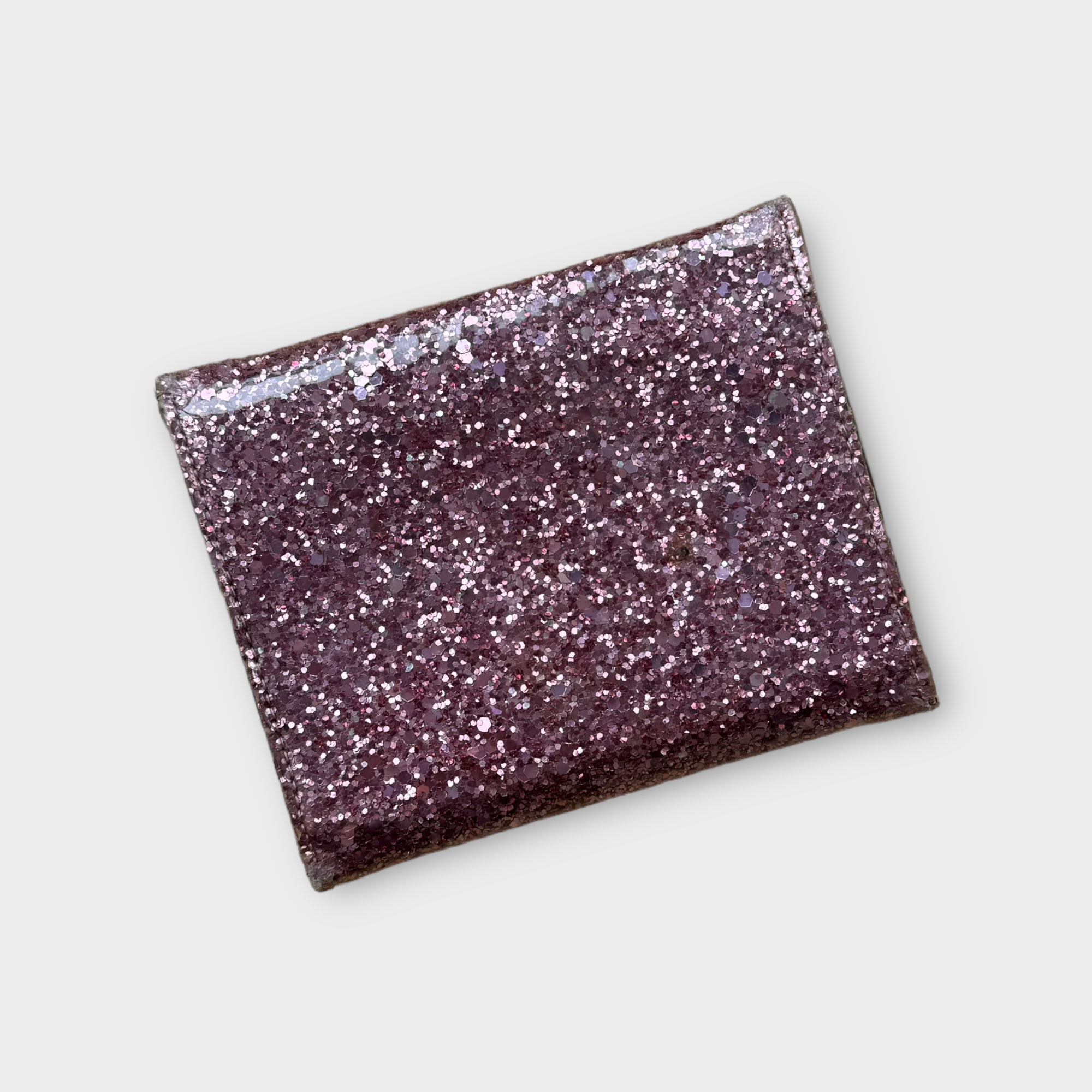 miu miu 2000s pink glitter wallet