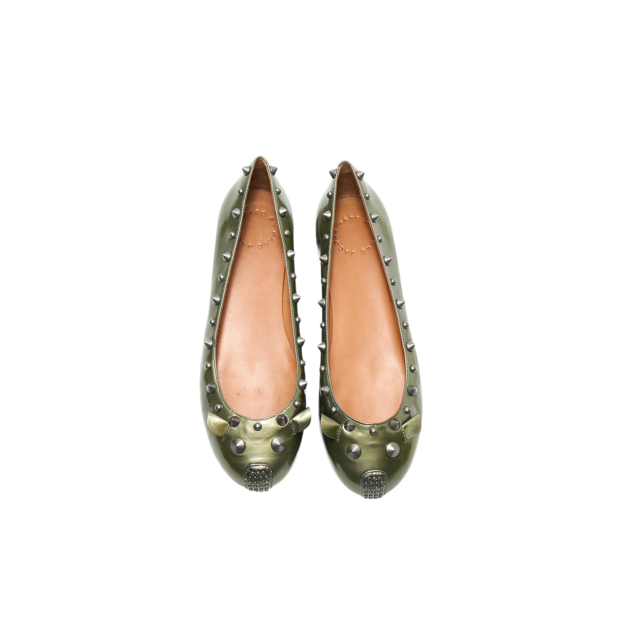 marc jacobs 2000s green mouse flats