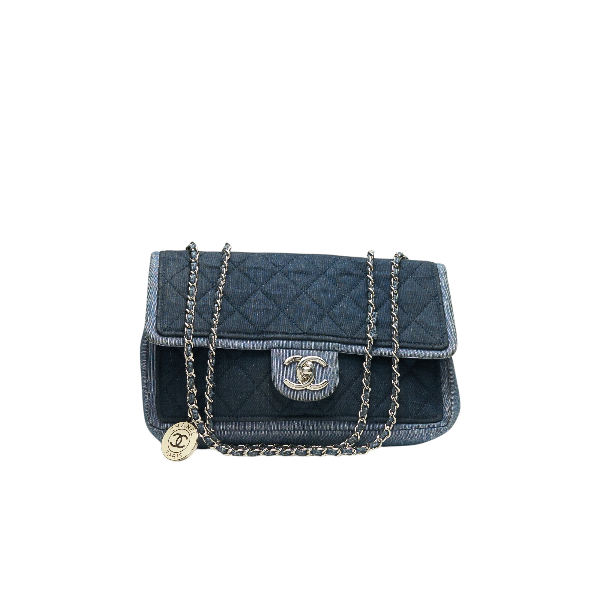 chanel 2014 denim flap bag