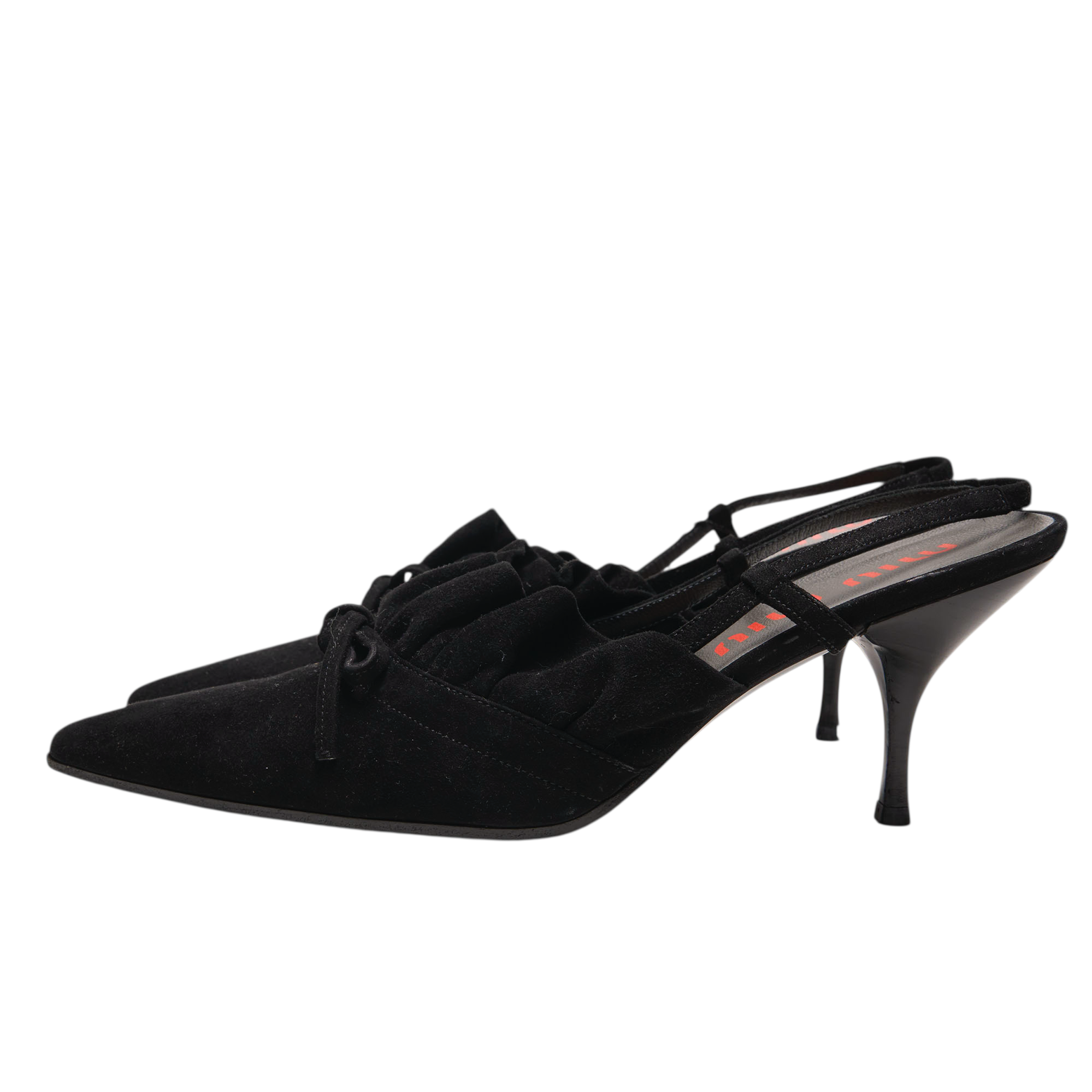 miu miu 2000s black bow heels