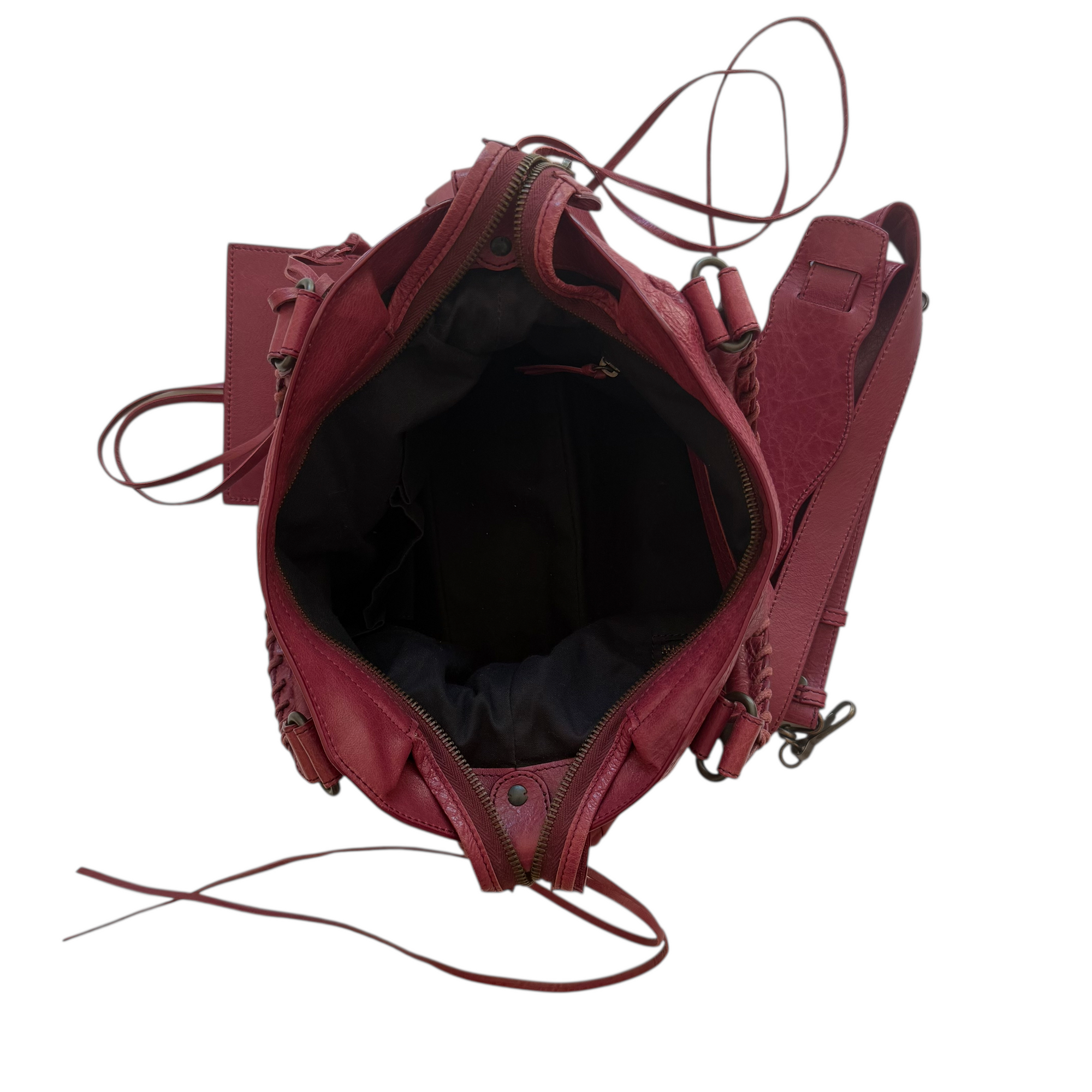 balenciaga 2000s red city bag