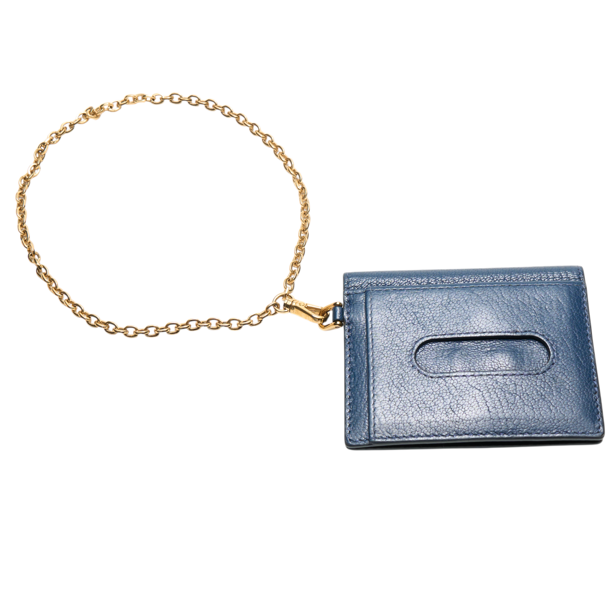 miu miu navy cardholder wallet on chain