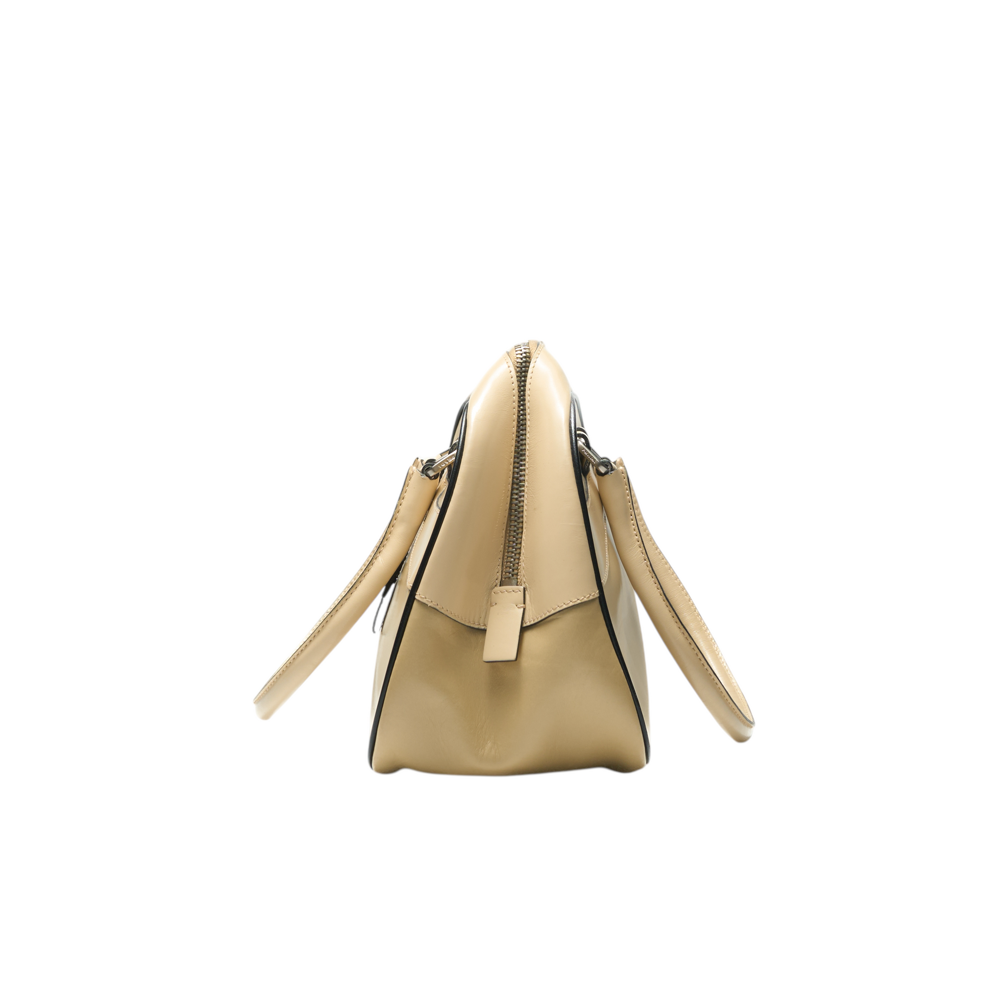 prada 2000s cream bowler bag