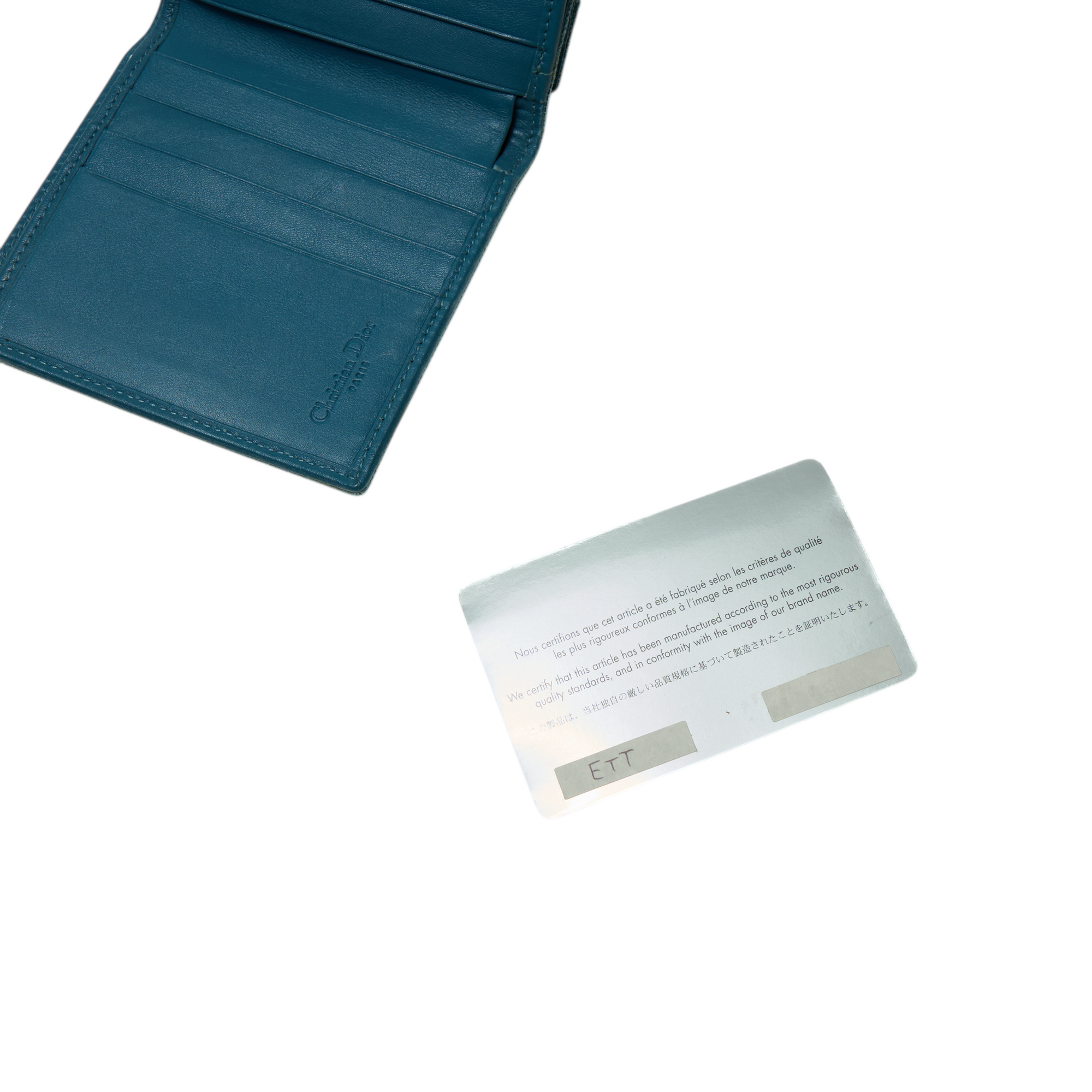 christian dior 2000s denim wallet