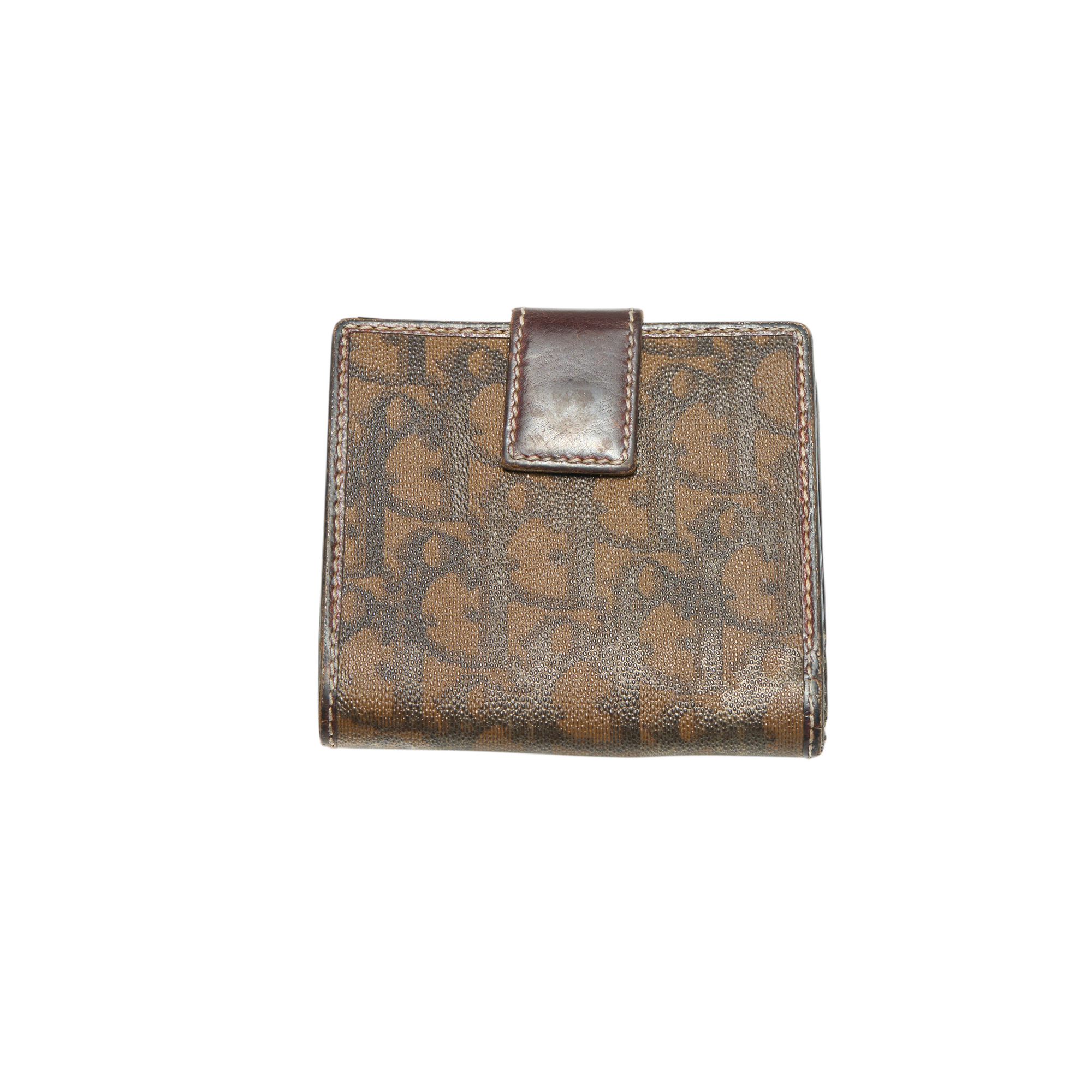 christian dior 2000s brown heart wallet