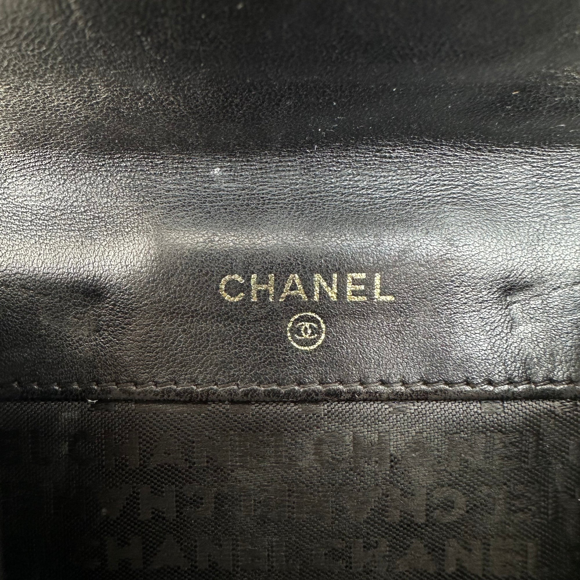 chanel black wallet