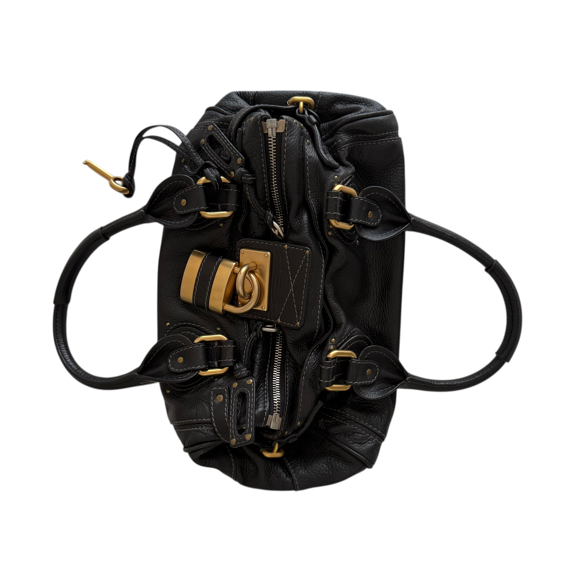 chloé 2000s black paddington bag