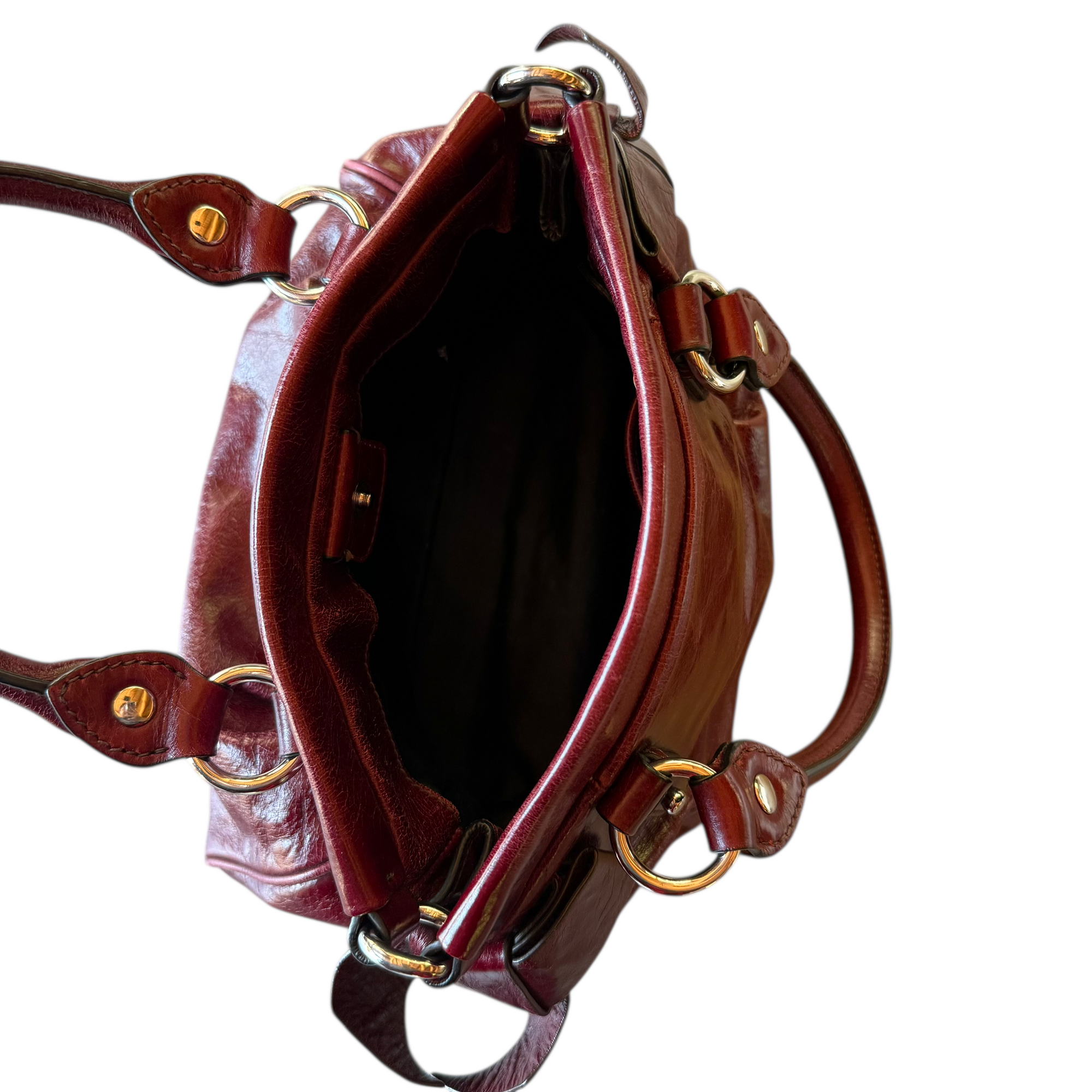 miu miu 2000s red shoulder bag