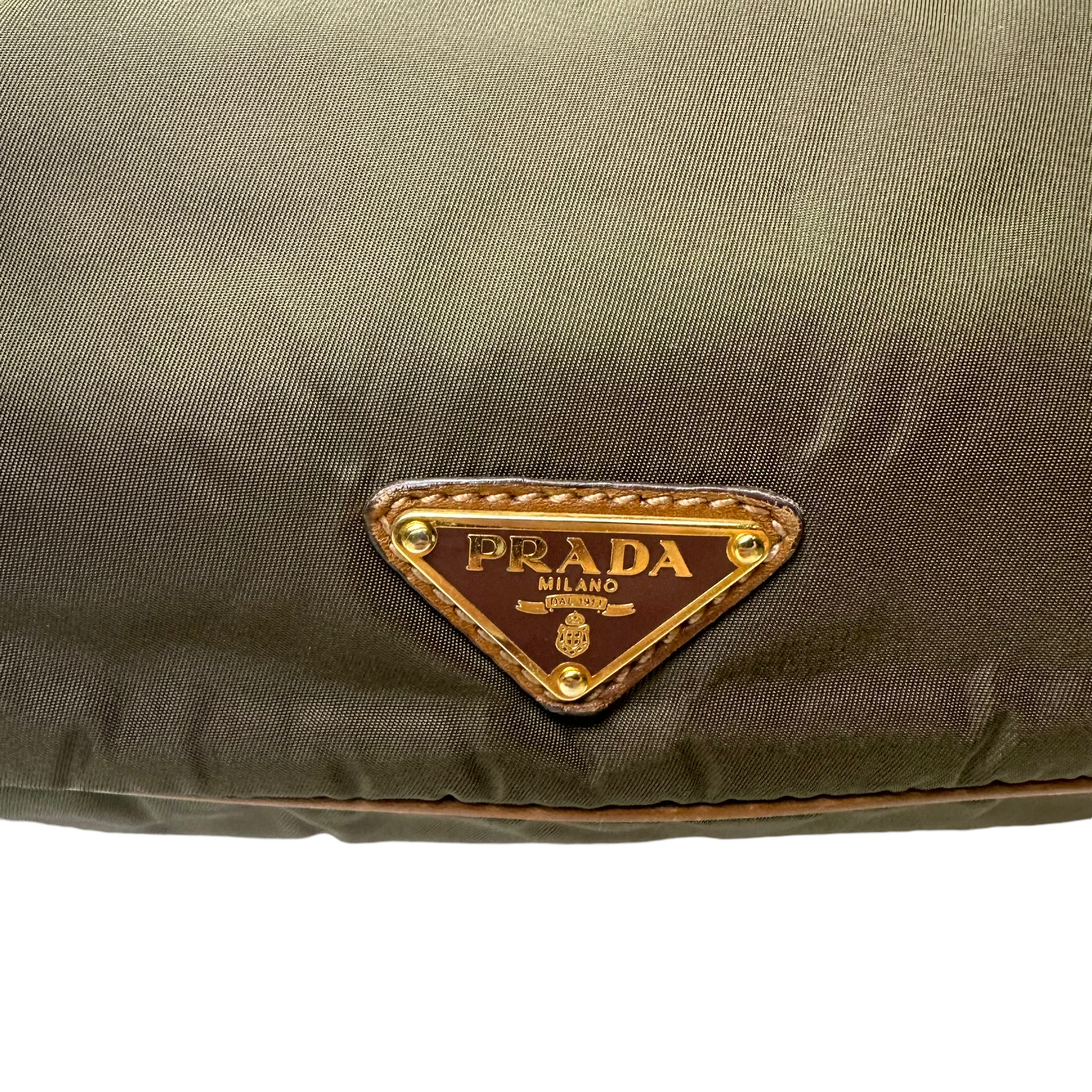 prada 2000s brown shoulder bag