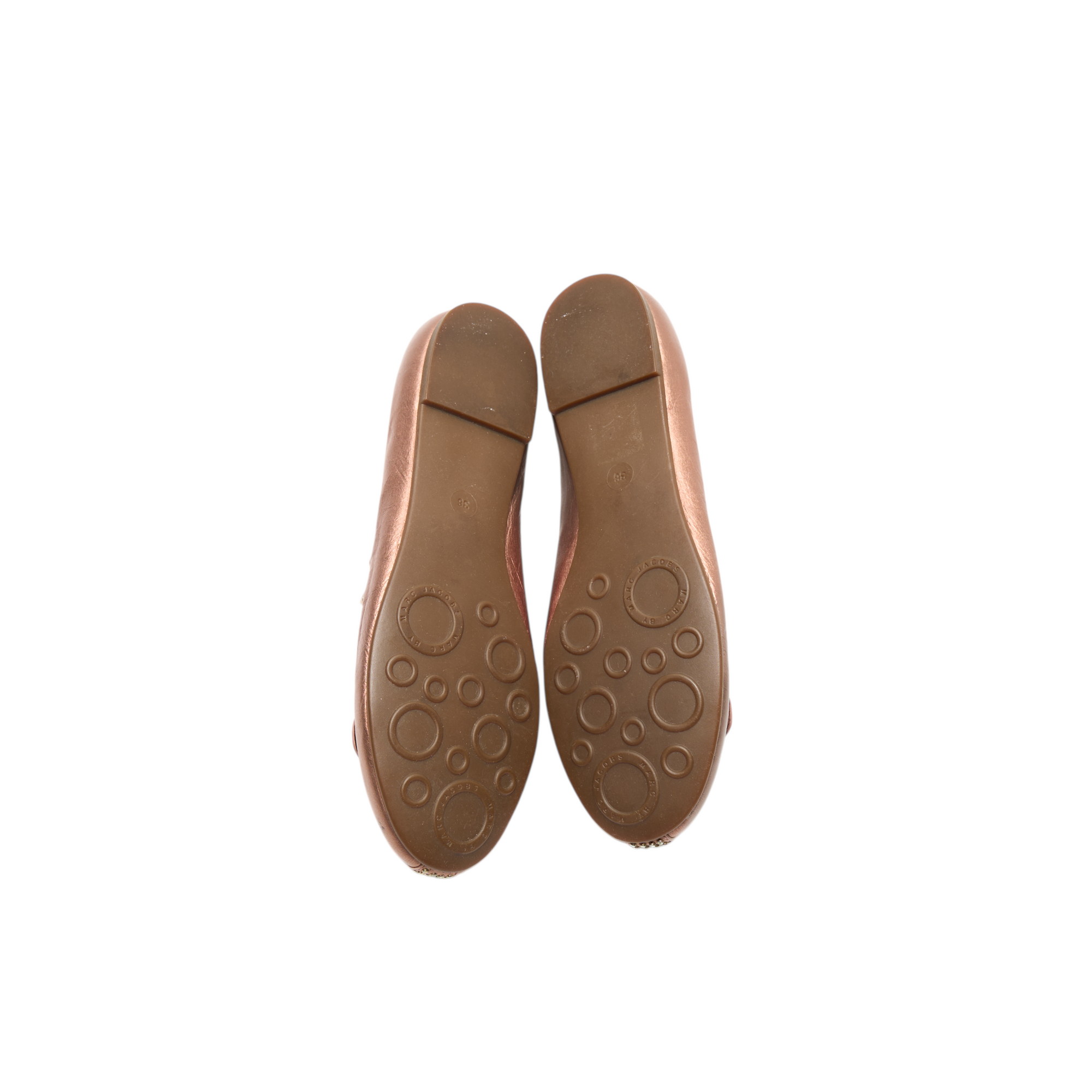 marc jacobs 2000s rose gold mouse flats