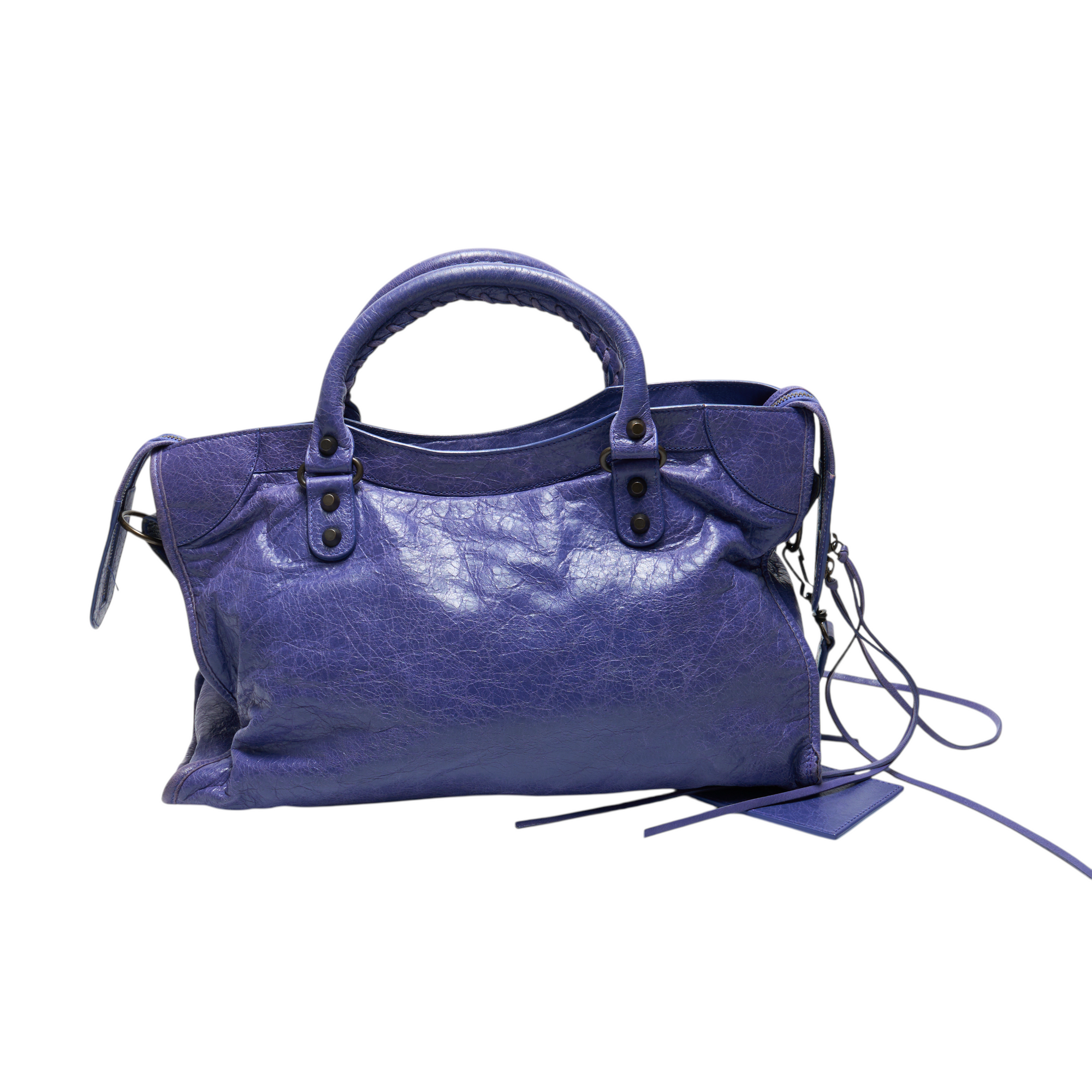 balenciaga 2000s purple city bag