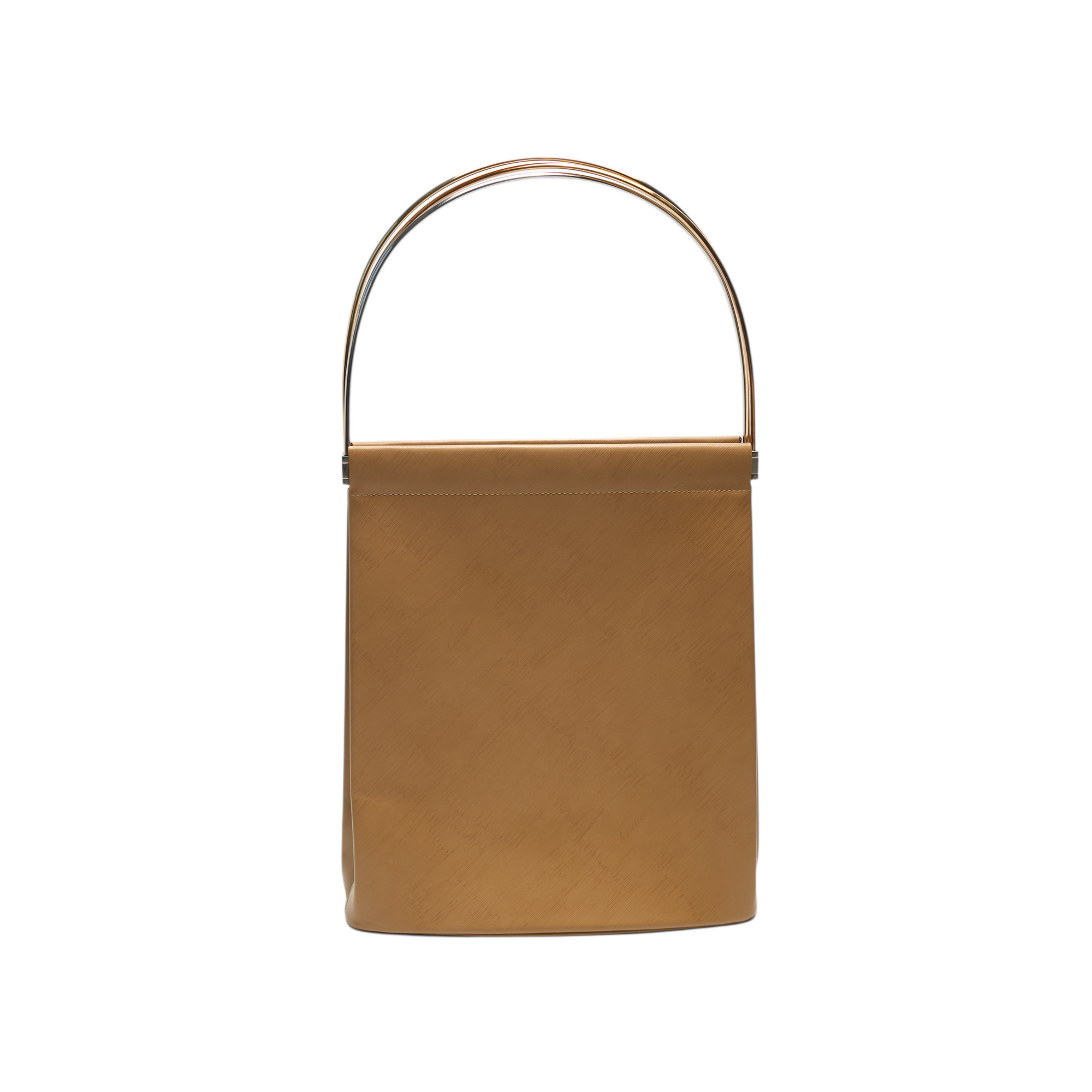 cartier 2000s tan hand bag