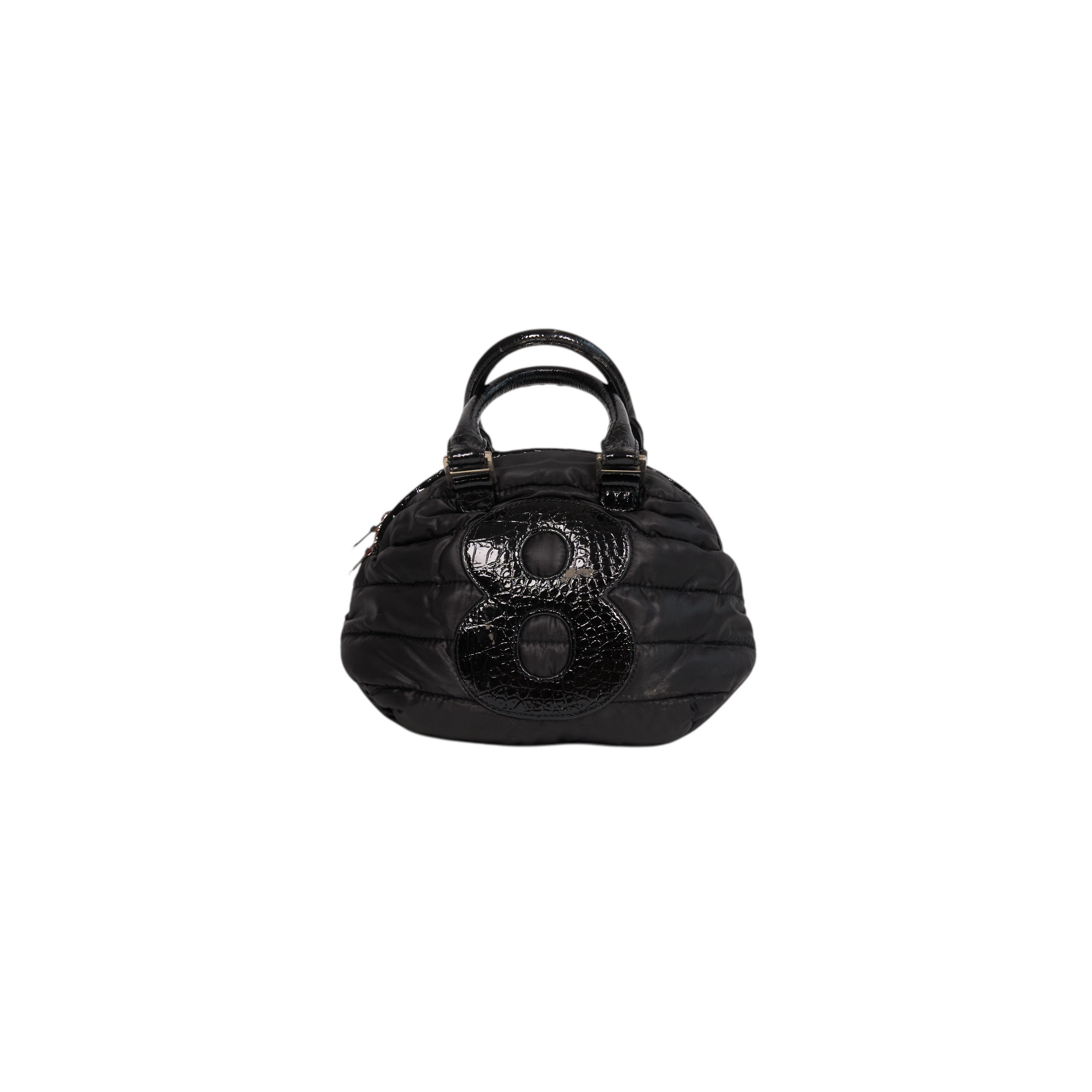 muta 8 black mini puffer bag