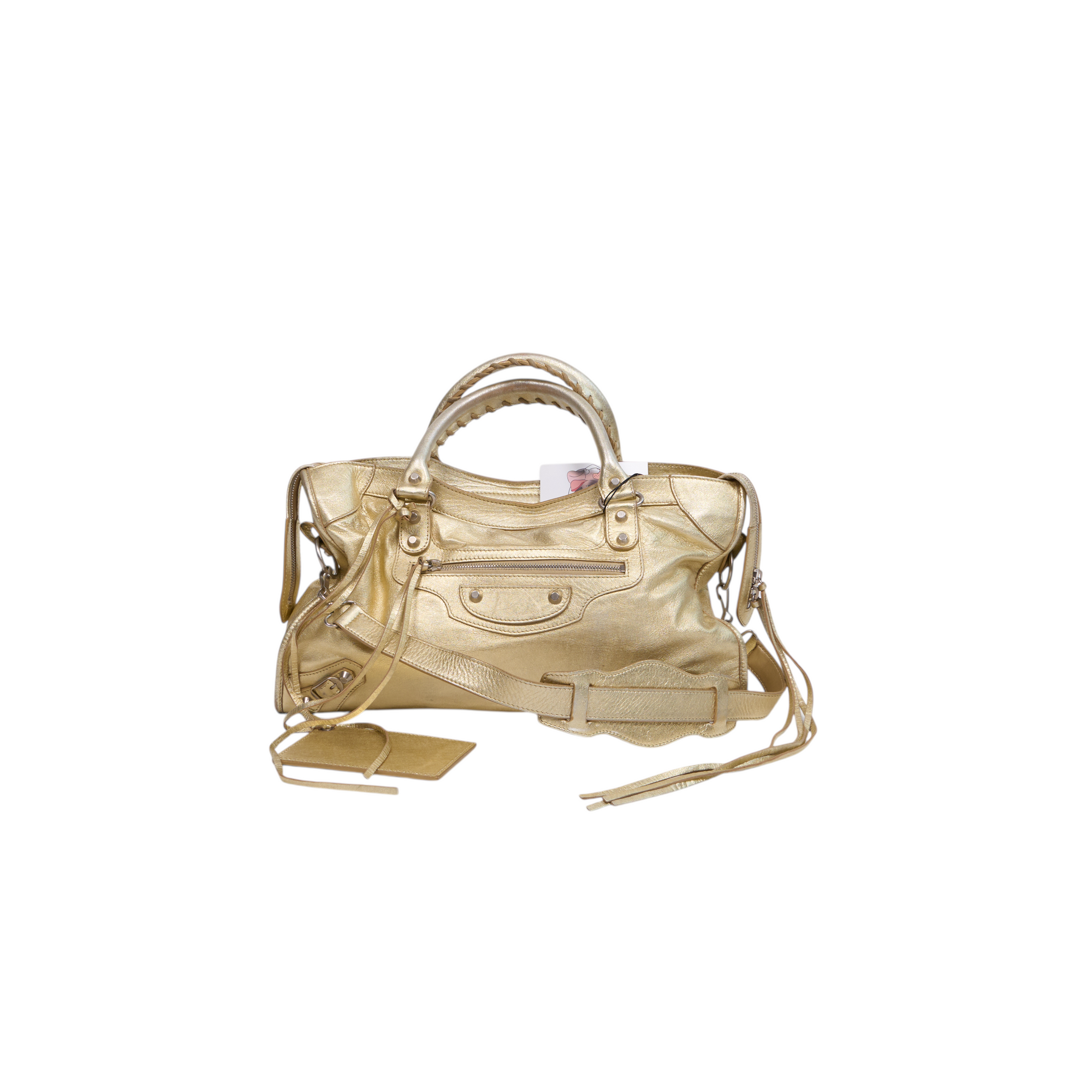 balenciaga 2000s gold city bag