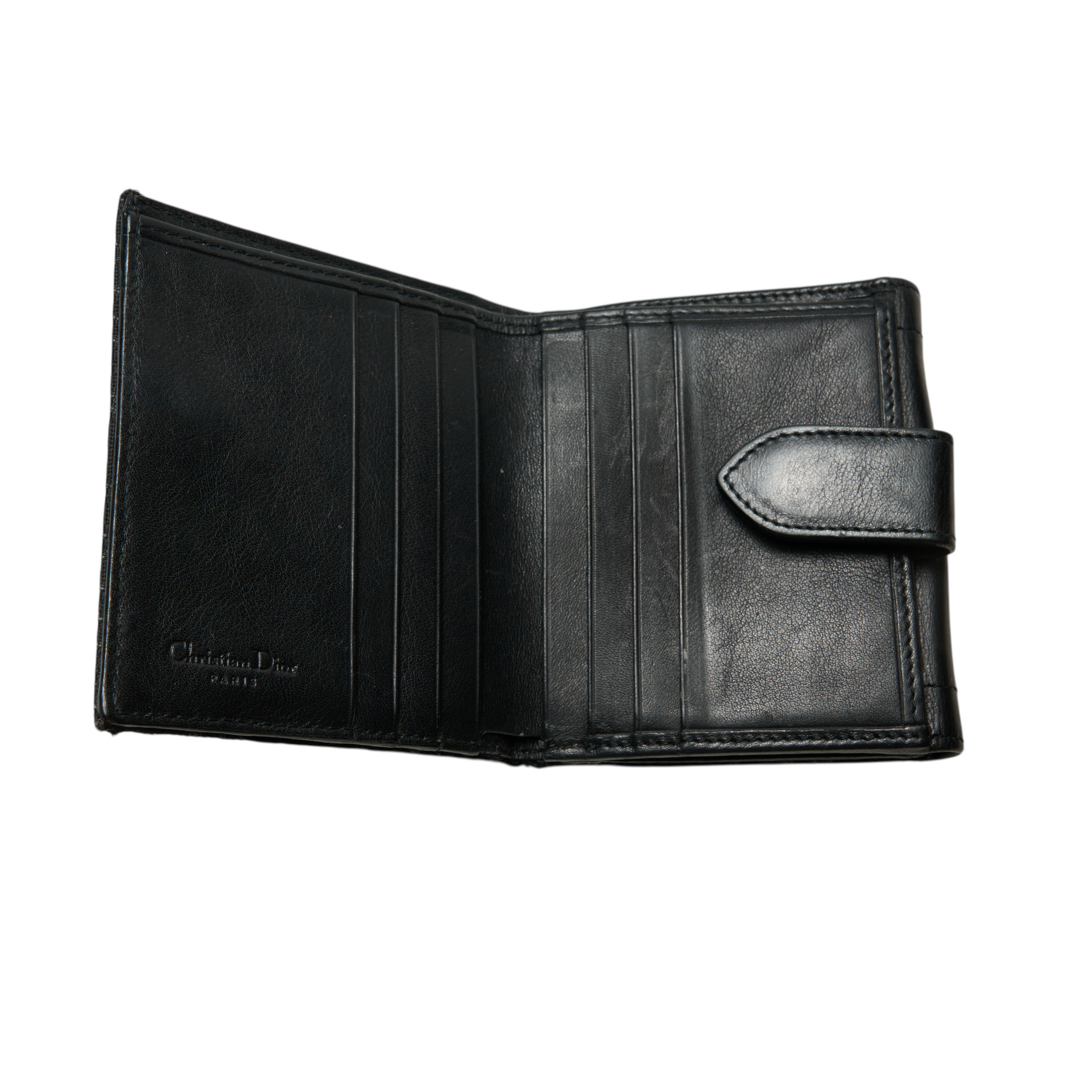christian dior 2000s black wallet