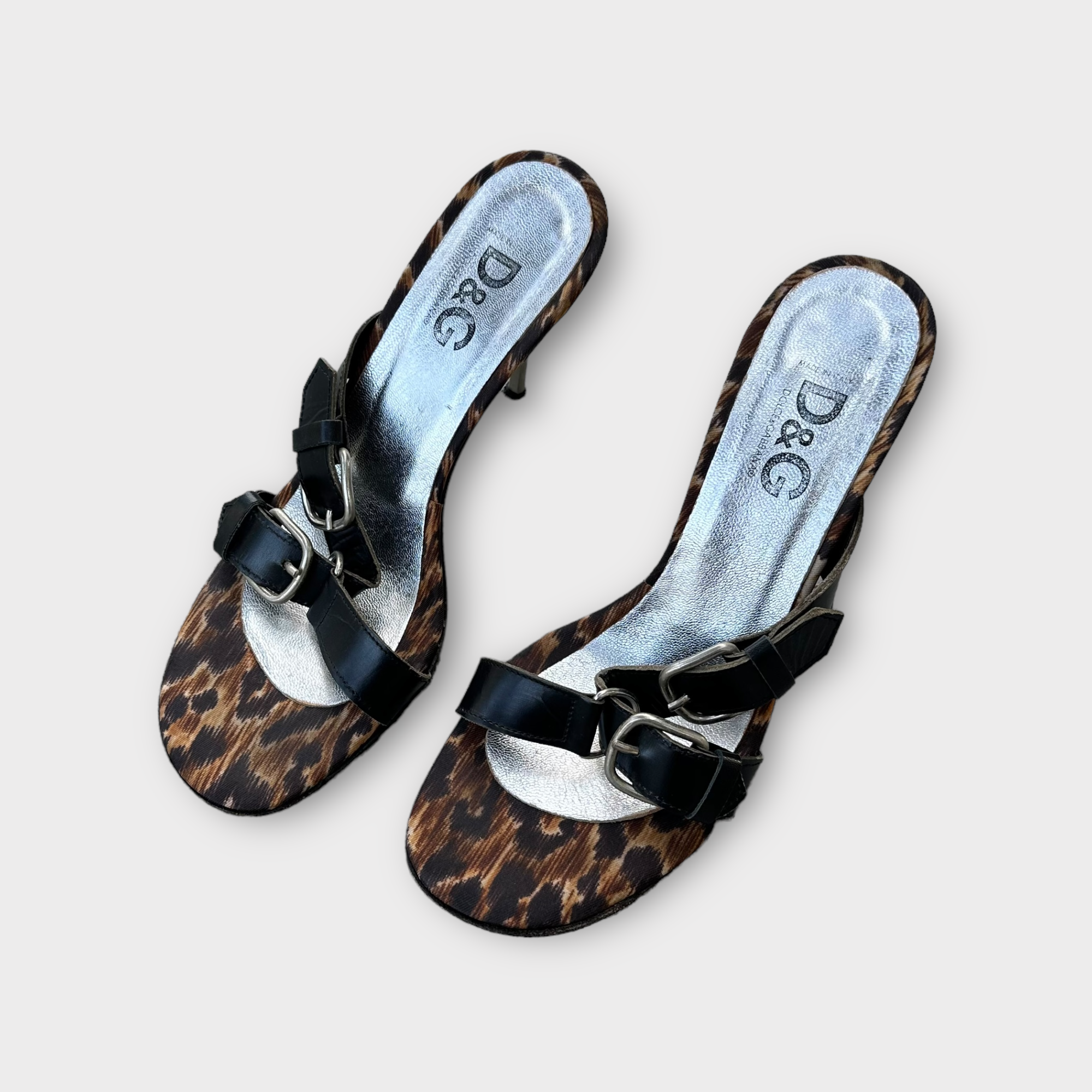 dolce & gabbana 2000s leopard heels