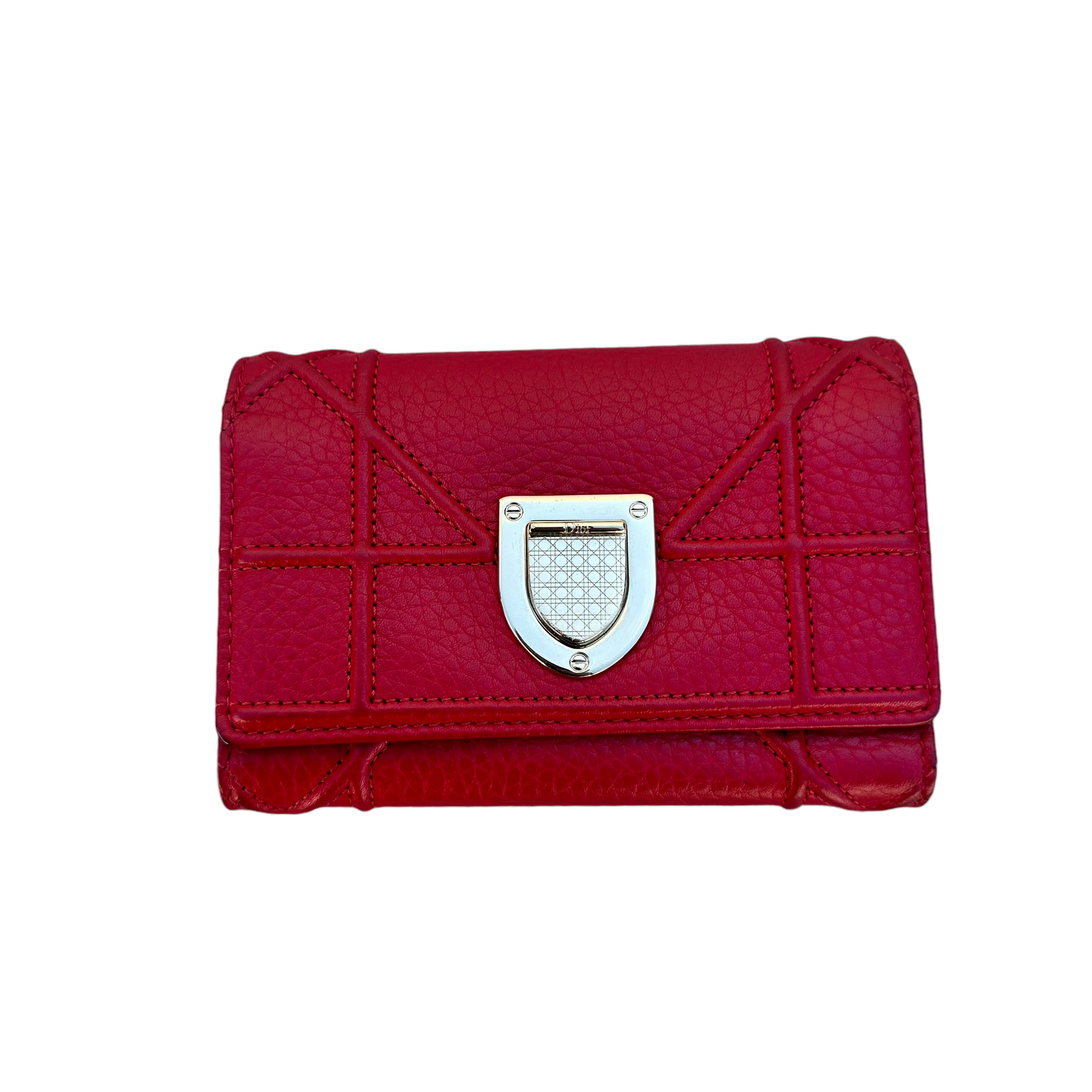 christian dior red wallet